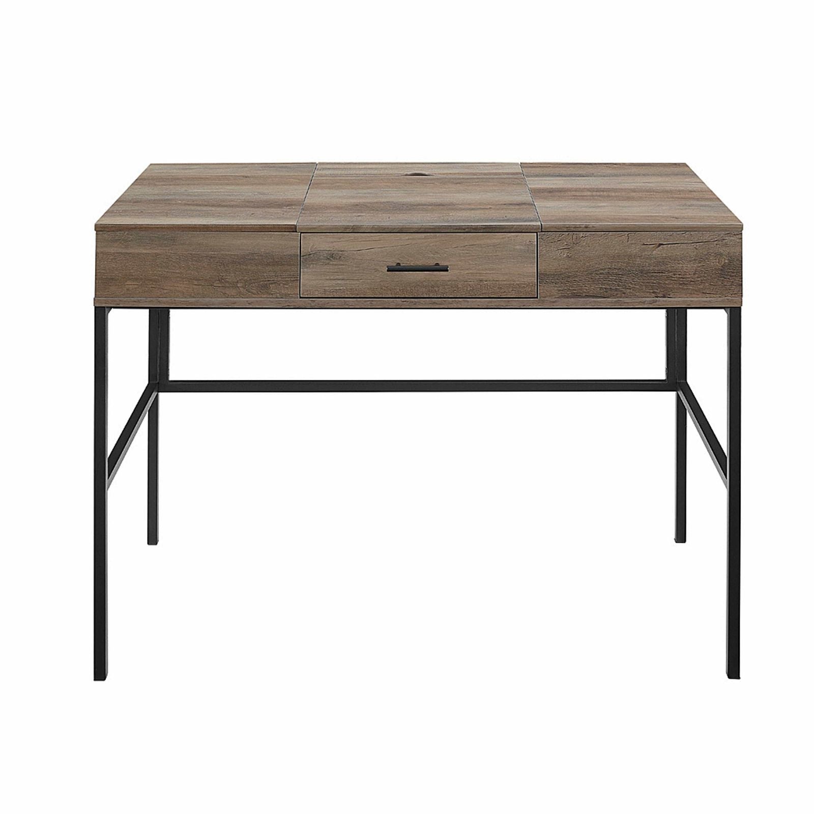 Urban Style ADEPT Modern Desk in Rustic Oak Finish - Perfect for Home Office, Study Room & Contemporary Workspace