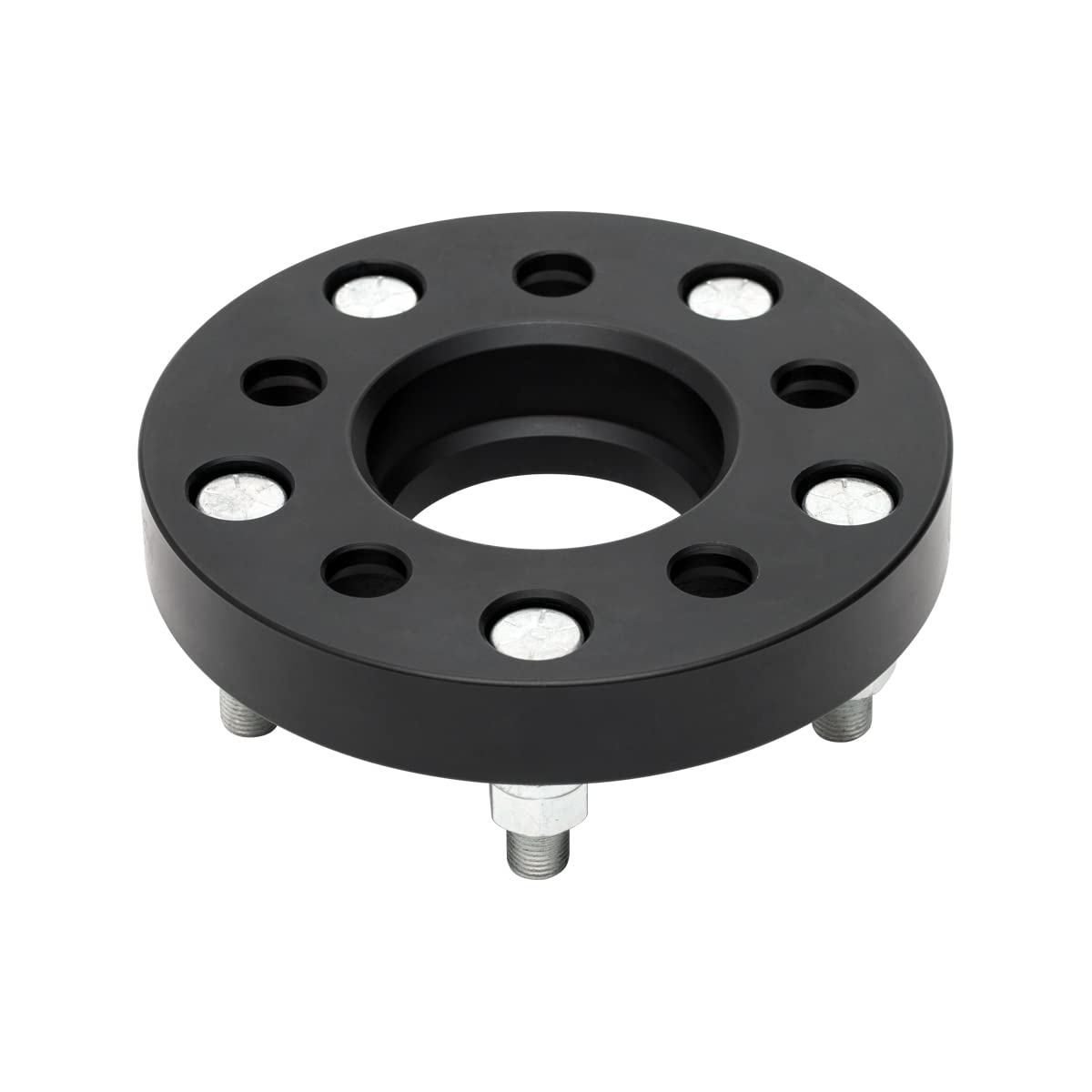 VLAOSCHI 1 Inch Black Forged 5x4.5 Hubcentric Wheel Spacers (25mm) with 14x1.5 Studs & 70.5mm Hub Bore - Compatible with Ford Mustang 2015-2024 & Explorer 2020-2024 - Pack of 2 - Perfect for Enhanced Stance, Improved Handling & Custom Wheel Fitment