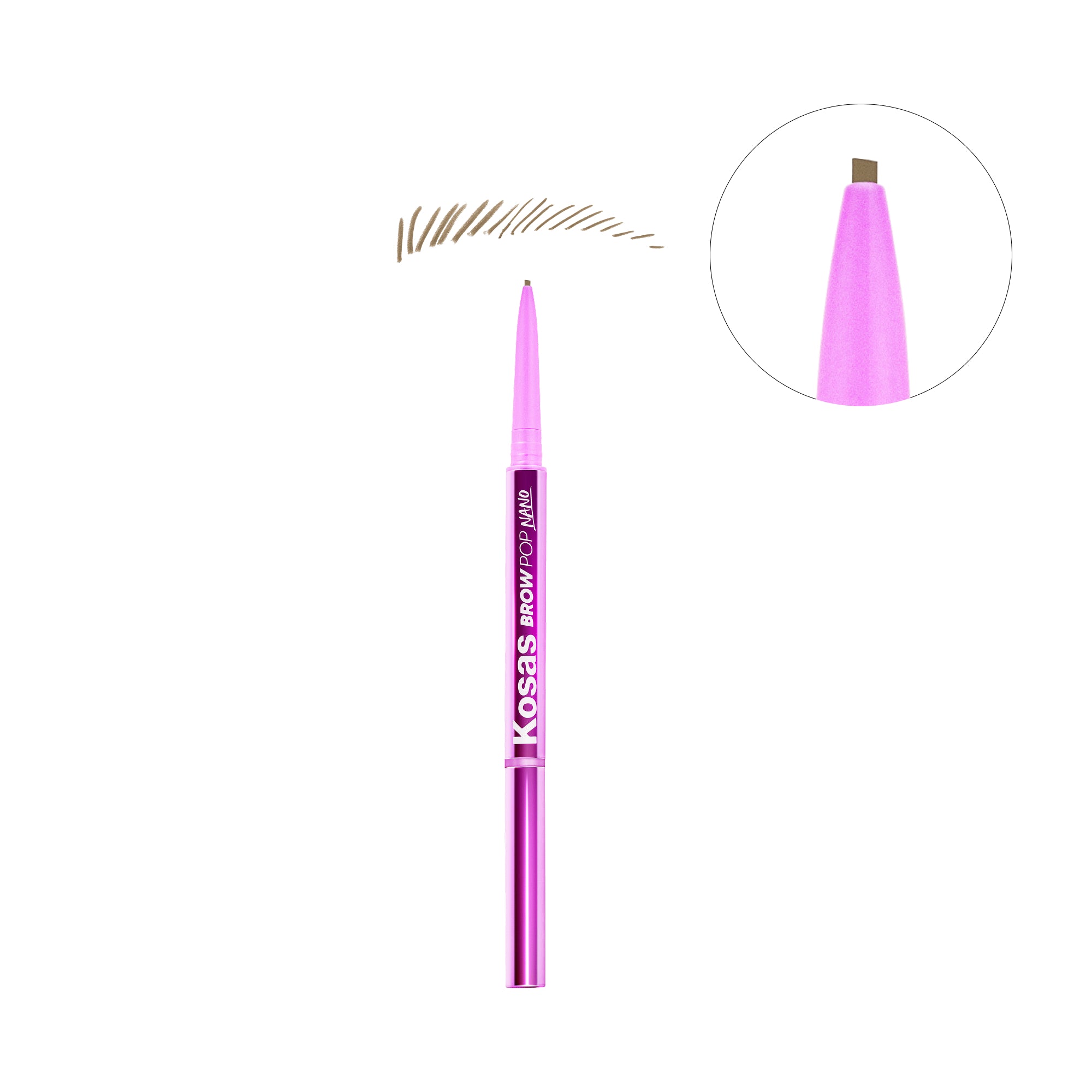 Brow Pop Nano Ultra Fine Detailing Pencil - Natural Looking Eyebrow Pencil for Precise Hair Strokes & Defined Brows - Perfect for Everyday Makeup & Professional Use