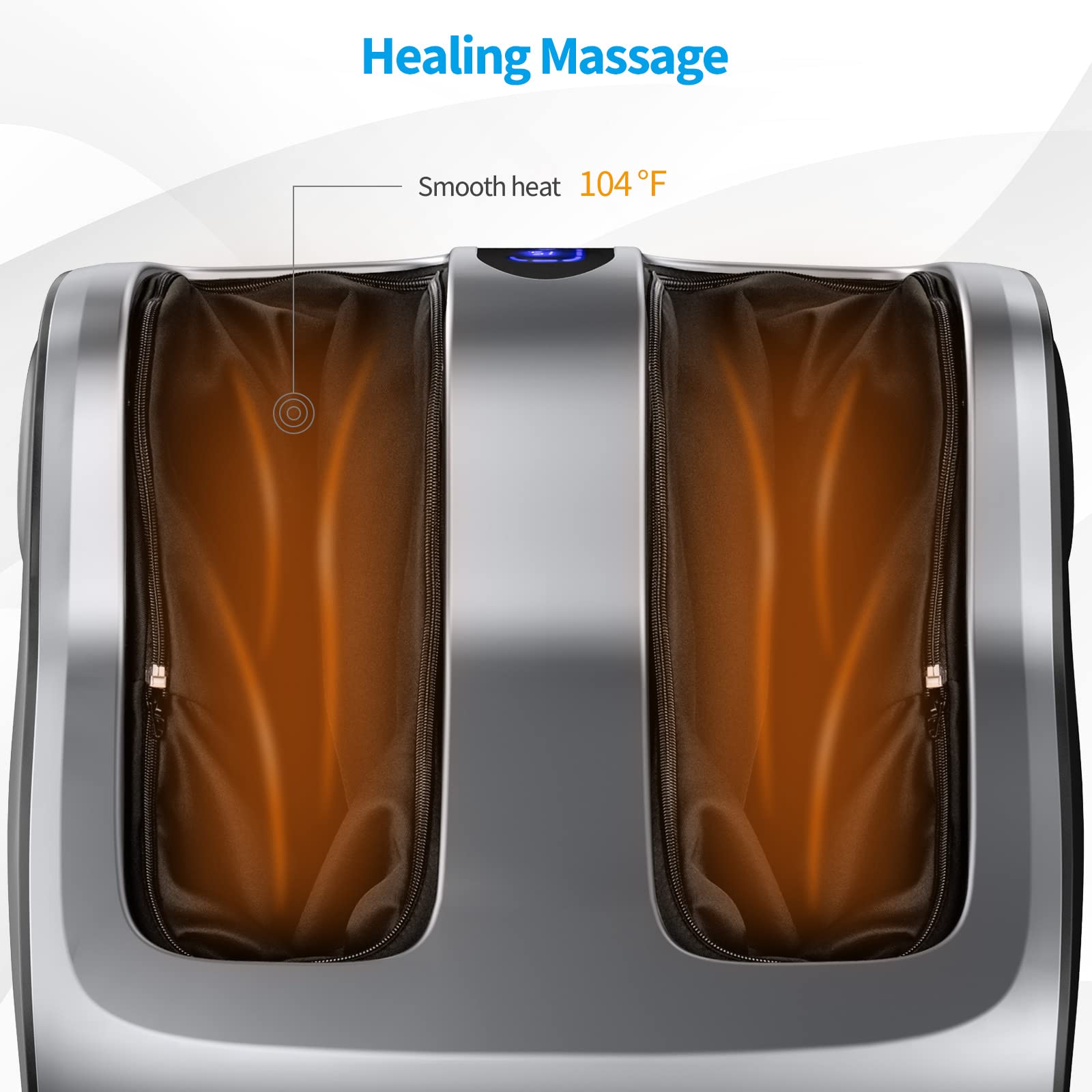 Giantex Electric Shiatsu Foot and Calf Massager with Heat & Kneading - Adjustable Tilt Base, LCD Screen, Remote Control - Relieves Pain, Improves Blood Circulation, Plantar Fasciitis - Perfect for Home, Office Relaxation & Post-Workout Recovery (Gray)