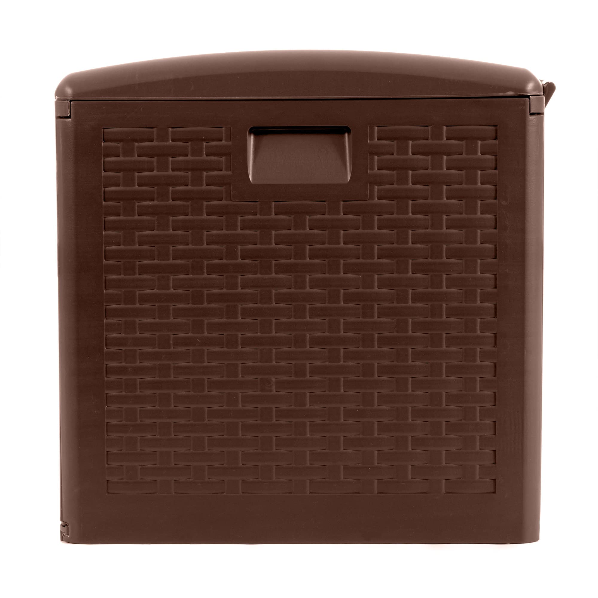 Outdoor Storage Deck Box 73 Gallon with Standard Closure - Durable Plastic Deck Box for Patio, Garden & Backyard Organization - Weatherproof Java Brown Deck Storage Container