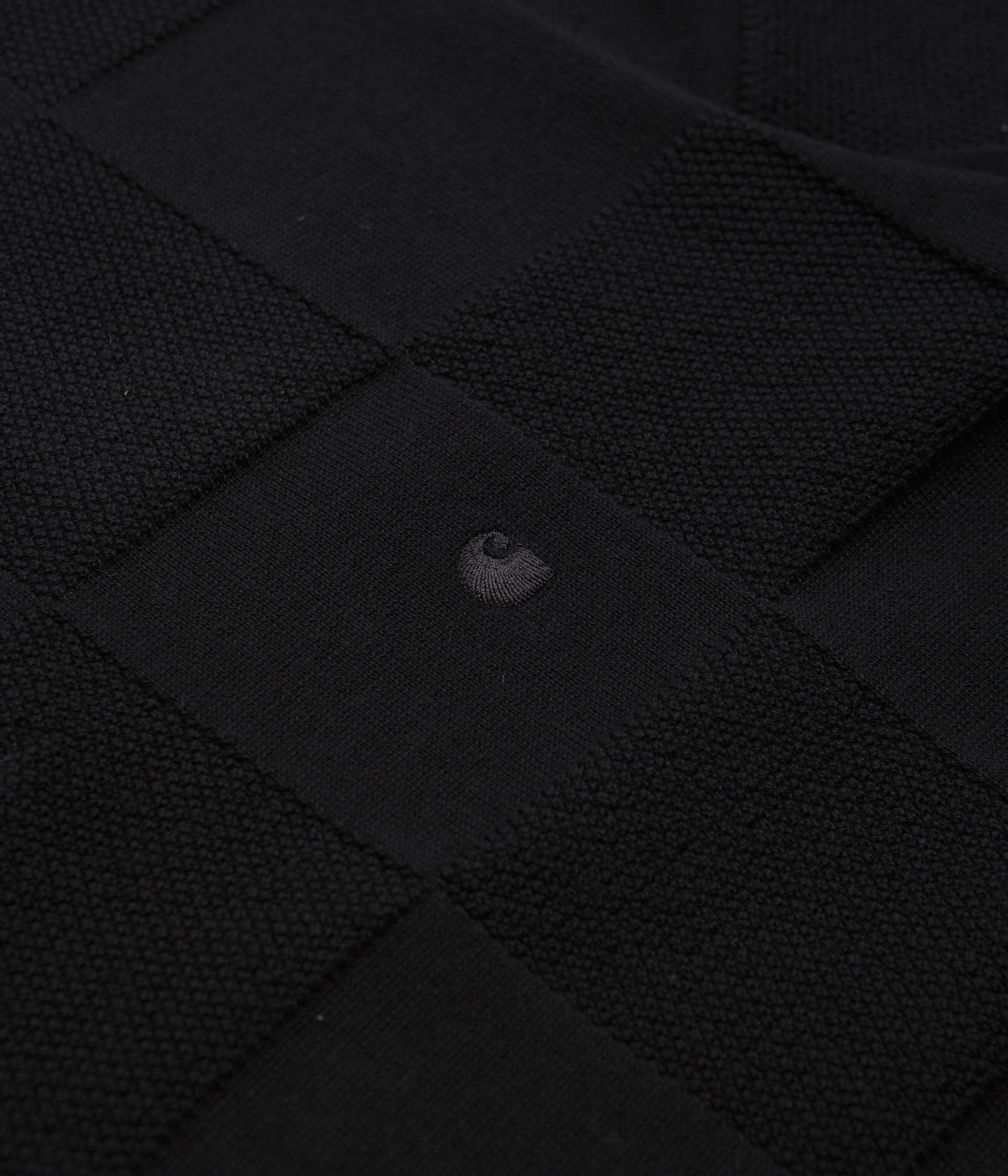 Carhartt Checker Polo Shirt for Men - Classic Black Cotton Short Sleeve Work Shirt - Perfect for Construction, Outdoor Work & Casual Wear