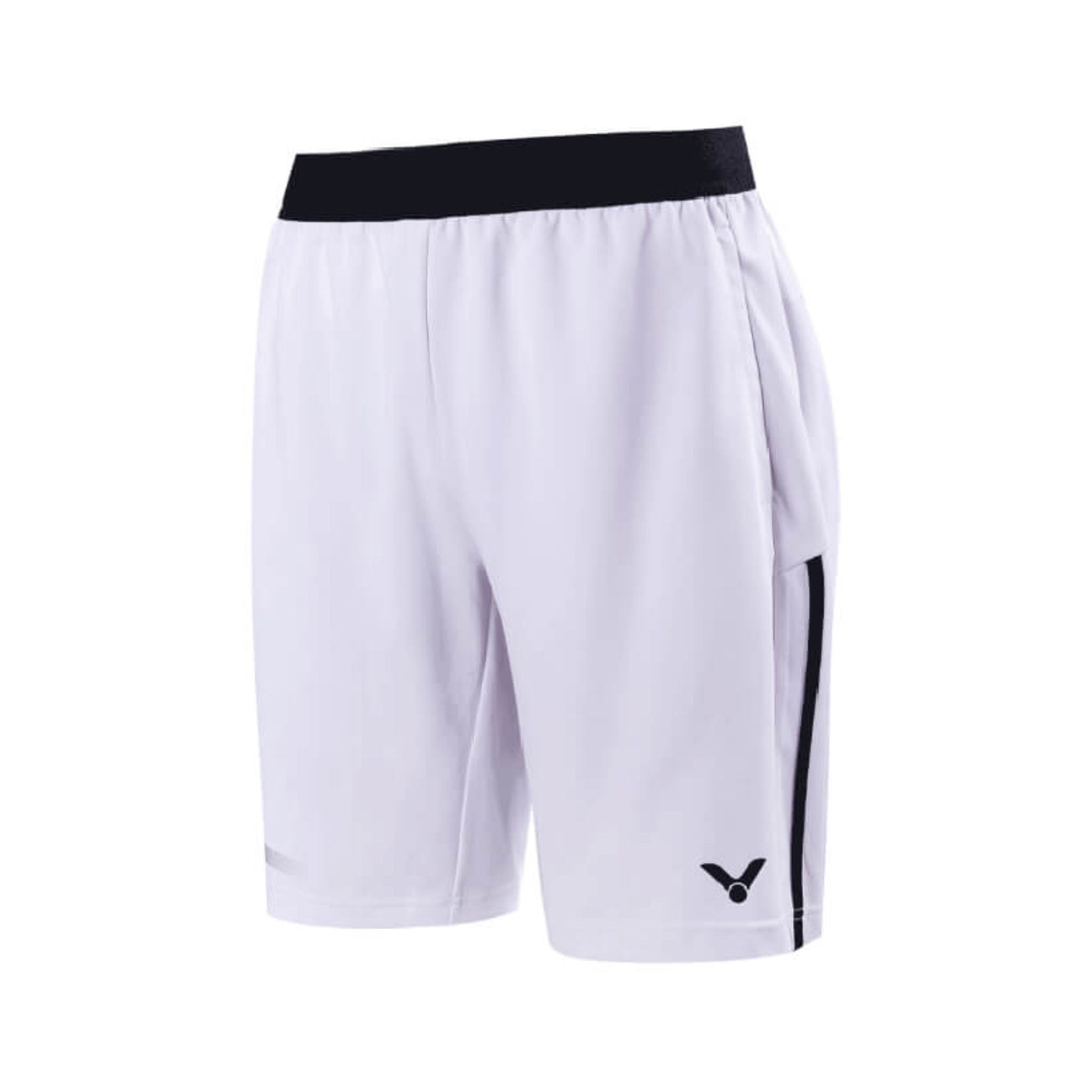 Victor R 30200A Men's Athletic Running Shorts - Breathable Quick-Dry Workout Shorts with Pockets [White] - Perfect for Gym, Jogging & Outdoor Sports