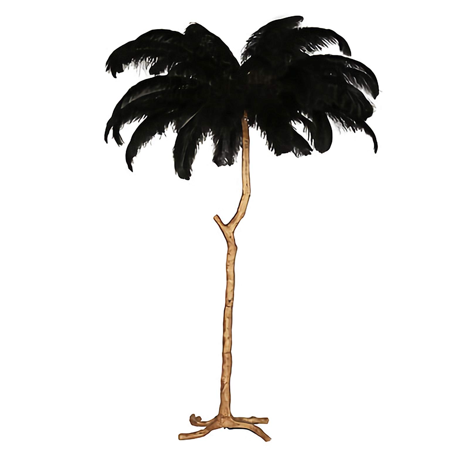 Modern Feather Floor Lamp - Colorful Resin Night Light for Living Room, Bedroom, Study & Kitchen Decor | Black Decorative Lighting with Adjustable Brightness | Perfect for Reading, Relaxing & Ambiance Setting