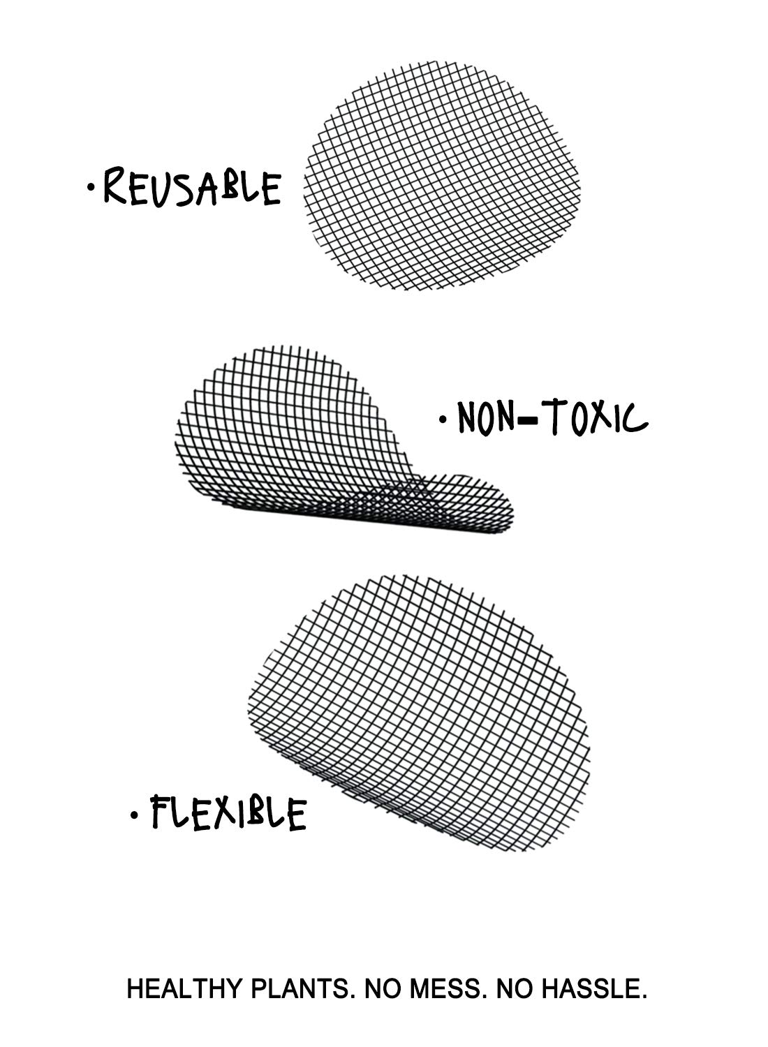 LE TAUCI 2-Inch Round Plant Pot Hole Mesh Pads - 50 Pack Durable Reusable Flower Pot Drainage Covers for Bonsai & Gardening | Prevent Soil Loss, Improve Drainage | Perfect for Indoor Plants, Succulents & Herb Gardens