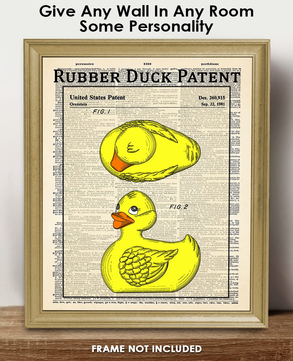 Farmhouse Duck Decoy Bathroom Wall Art - 8x10 Unframed Print for Bathroom Decor