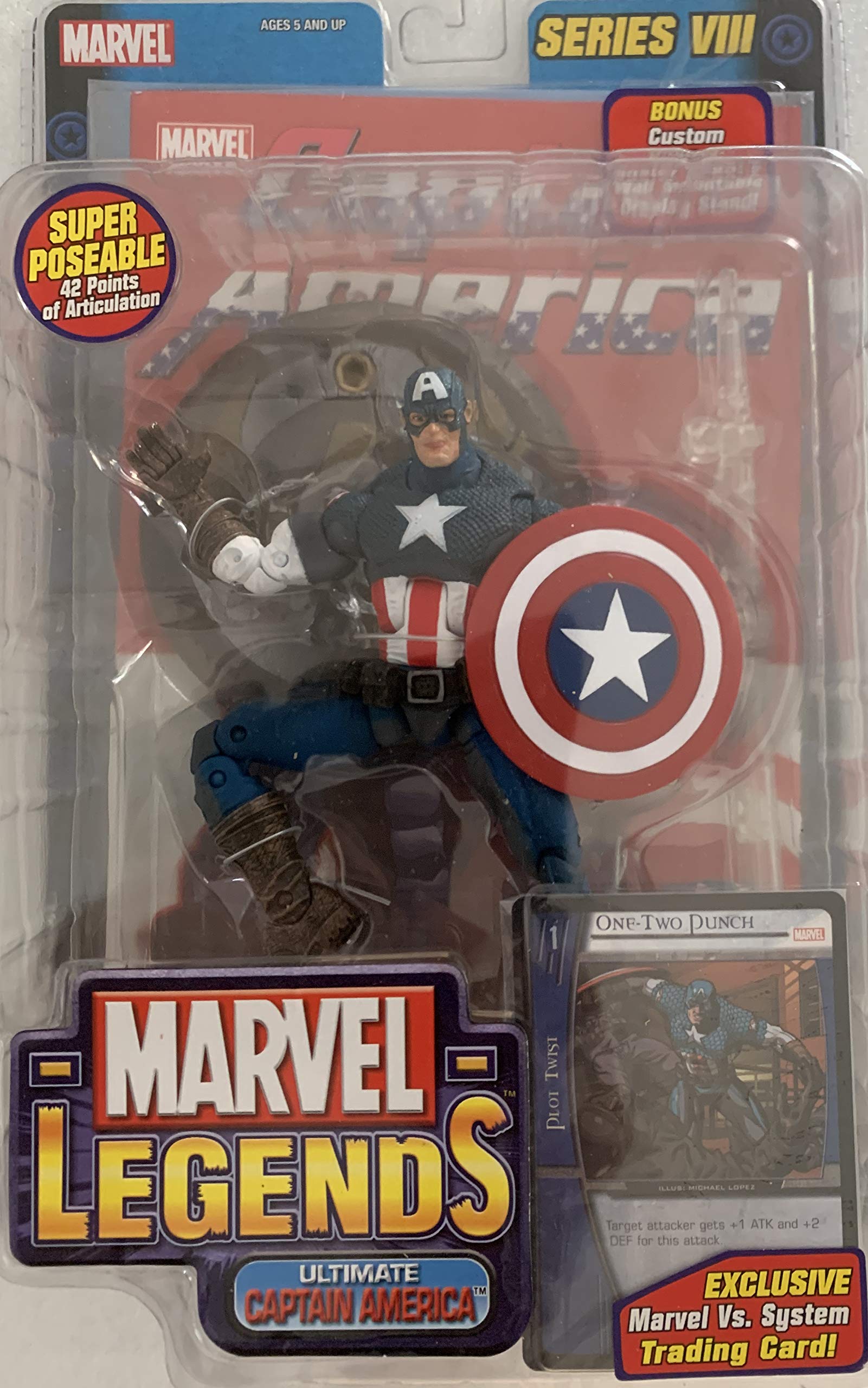 Marvel Legends Series VIII 6-Inch Action Figure - Ultimate Captain America Collectible for Superhero Fans | Perfect for Display, Cosplay, and Marvel Comics Collections