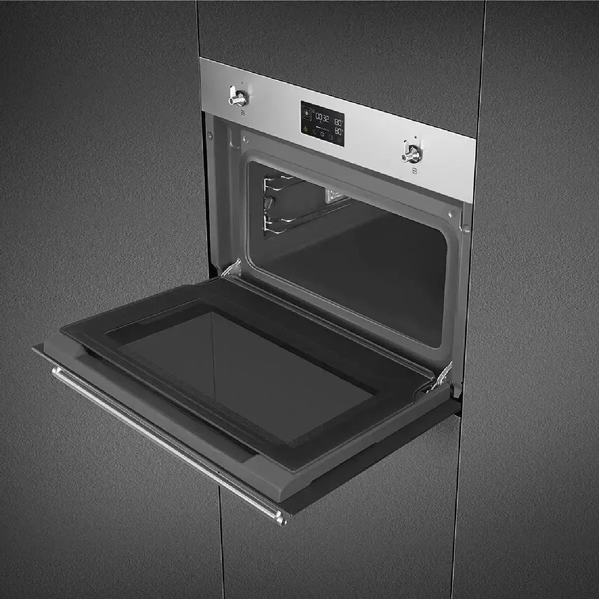 Smeg 45cm Classic Compact Steam Oven - Stainless Steel Built-in Convection Oven for Small Kitchens | Perfect for Baking, Roasting & Healthy Cooking in Apartments & RVs