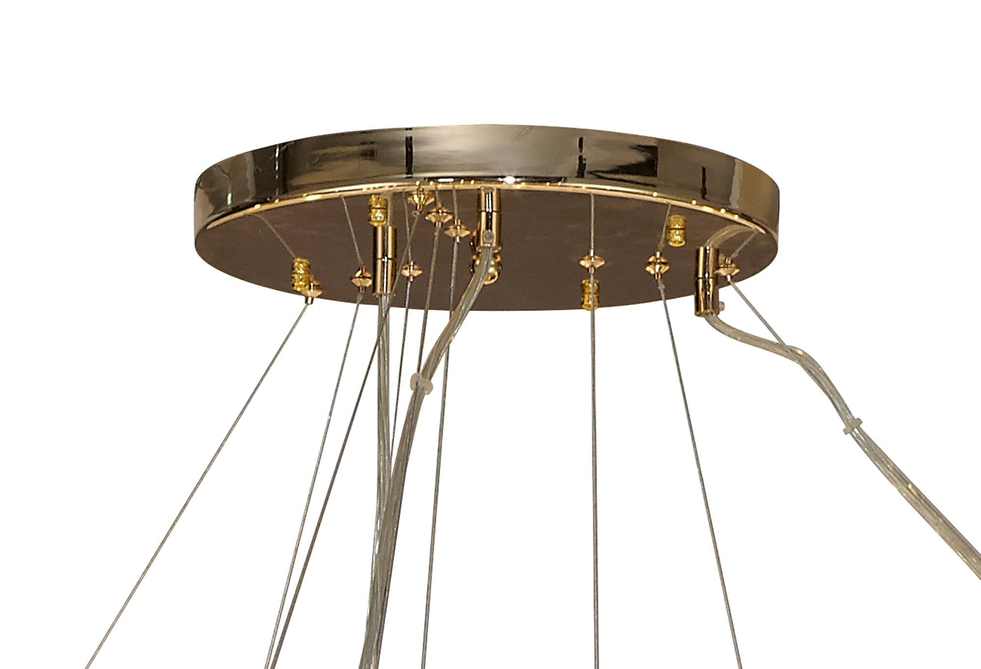 Bellagio 74-Light G9 Tier Pendant Chandelier in French Gold/Crystal & Polished Chrome/Crystal - 37.6kg - Elegant Lighting for Dining Room, Foyer, or Luxury Home Decor