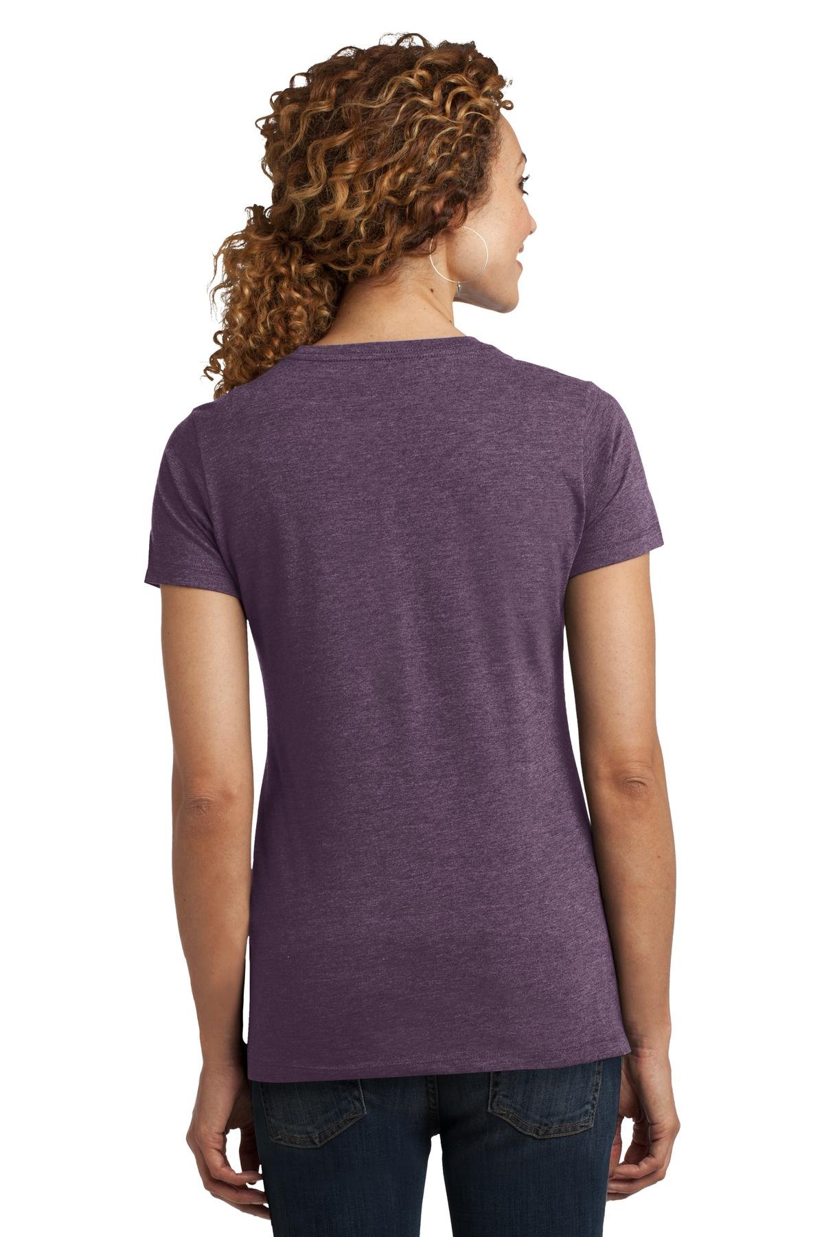 District Made Women's Perfect Blend Crew Neck T-Shirt | Soft Heathered Eggplant Color | Casual Everyday Wear, Lounge & Outfits