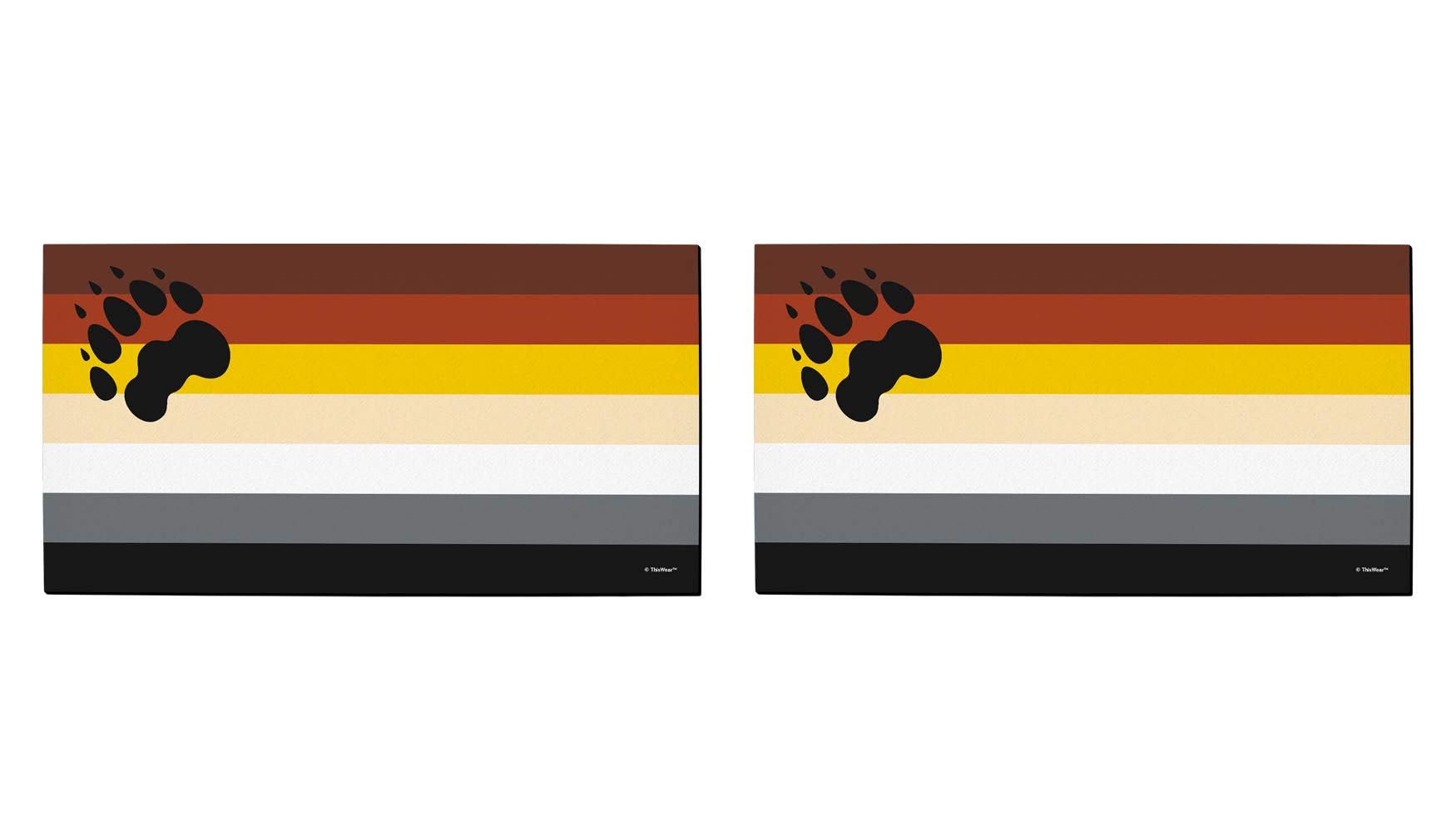 Gay Bear Pride Flag & Doormat Set - 2 Pack LGBTQ+ Bear Pride Gifts for Home Decor, Front Door Welcome Mats - Perfect for Pride Month, Bear Community Events & LGBTQ+ Friendly Spaces