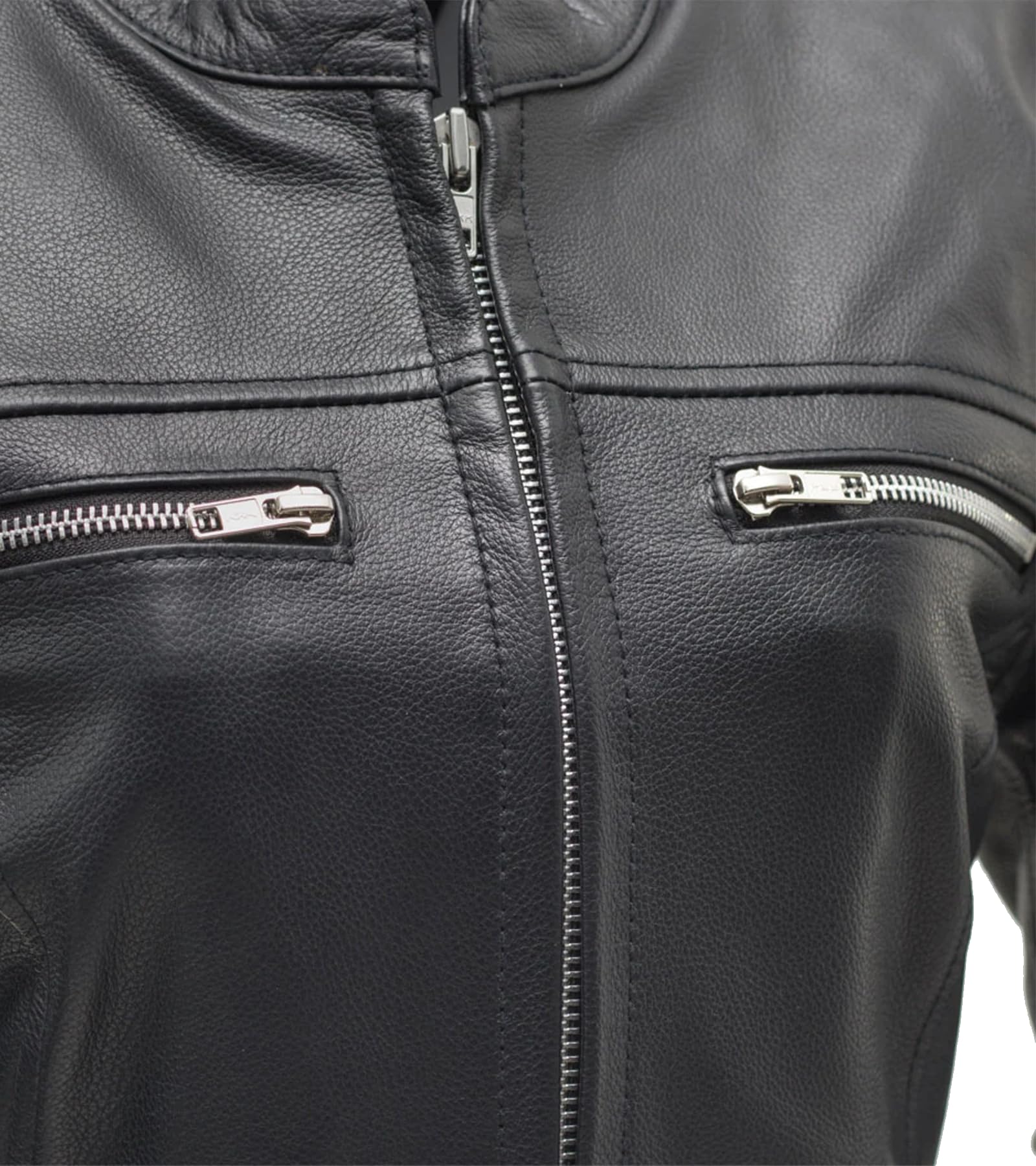 First Mfg Co - Roxy Women's Motorcycle Jacket - Black Genuine Leather Biker Jacket for Women - Perfect for Riding, Casual Wear & Outdoor Adventures