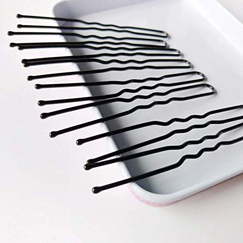 Metal Bobby Pins & Hair Clips - 40 PCS U-Shaped Hairpins for Women & Girls - Secure Bun & Updo Styling Accessories (Black) - Perfect for Weddings, Prom & Everyday Hairstyles