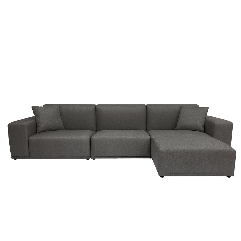 Moota 4-Seater Modular Sofa Set with Ottoman - EcoClean Fabric, Space-Saving Living Room Furniture for Small Apartments & Modern Homes