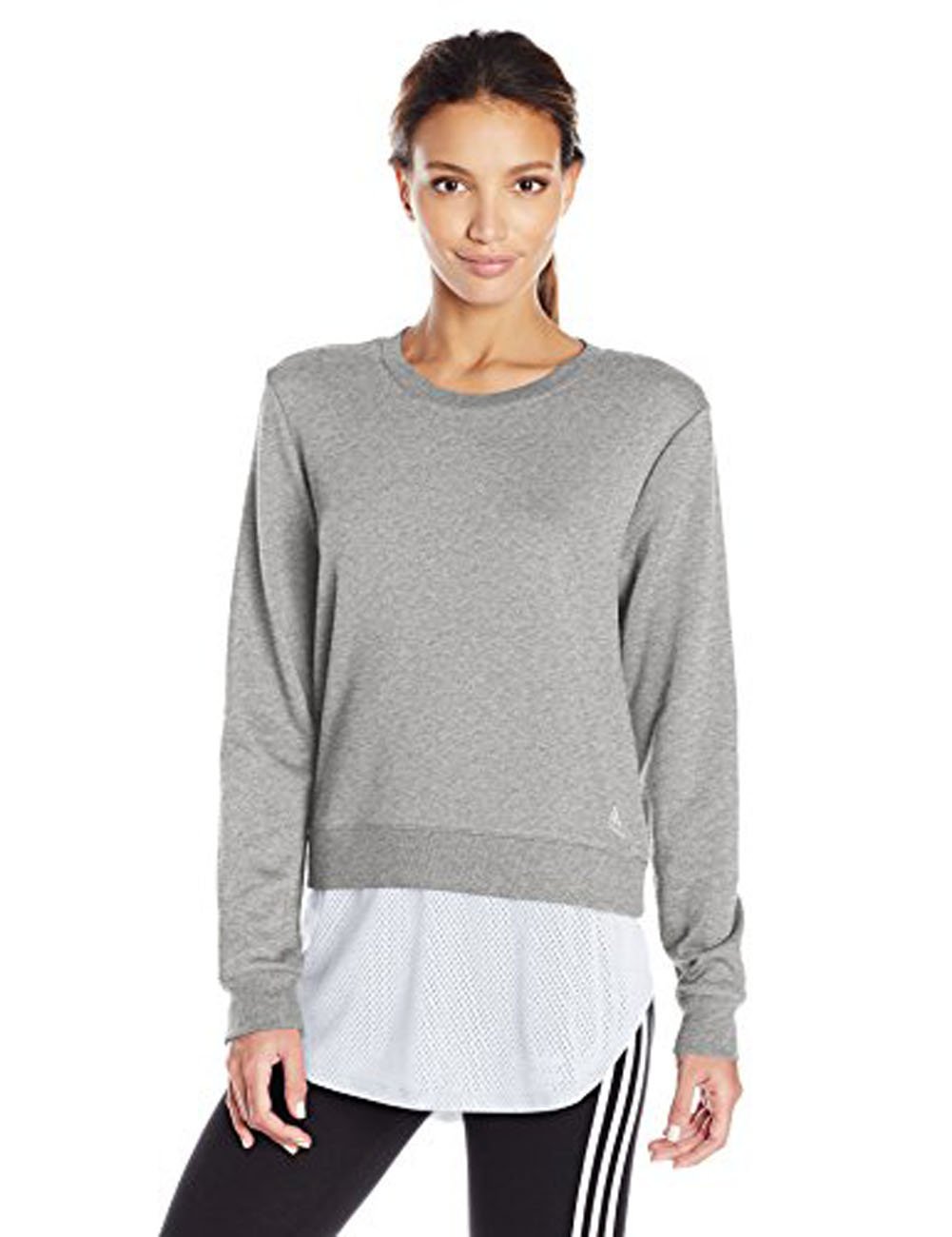 Adidas Women's Dual Layer Athletic Sweatshirt - Lightweight Hoodie for Running, Yoga & Casual Wear