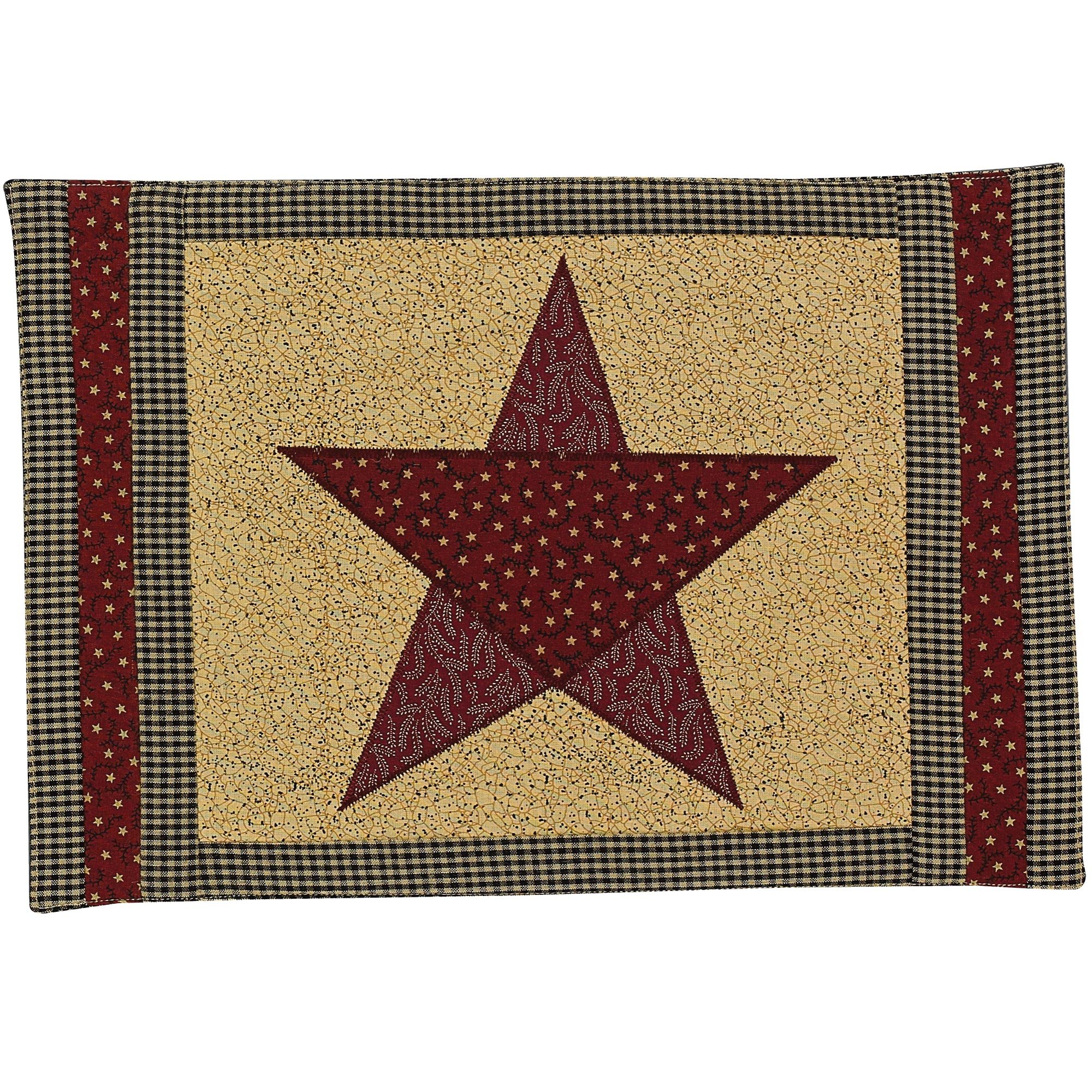Park Designs Country Star Placemat Set of 4 - Stylish and Durable Placemats for Dining Table Decor, Farmhouse Kitchen, and Holiday Entertaining