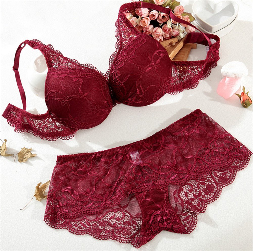 Lumiere Lace Push Up Bra and Panty Set - Women's Embroidered Lingerie for Comfort & Support | Perfect for Date Night, Wedding, or Special Occasions