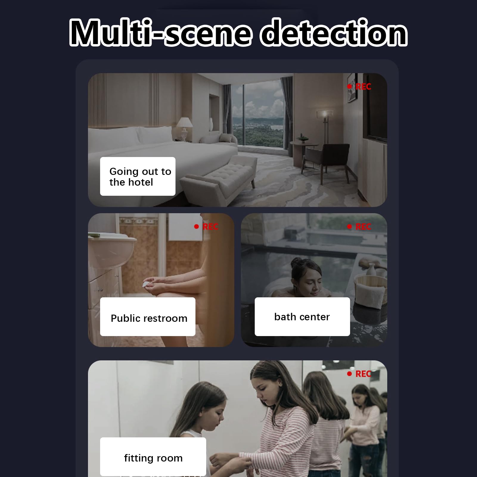 Compact Hotel Room Camera Detector - Anti-Spy GPS Tracker Finder with 720-Hour Battery Life | Privacy Protection Device for Travel, Business & Home Security