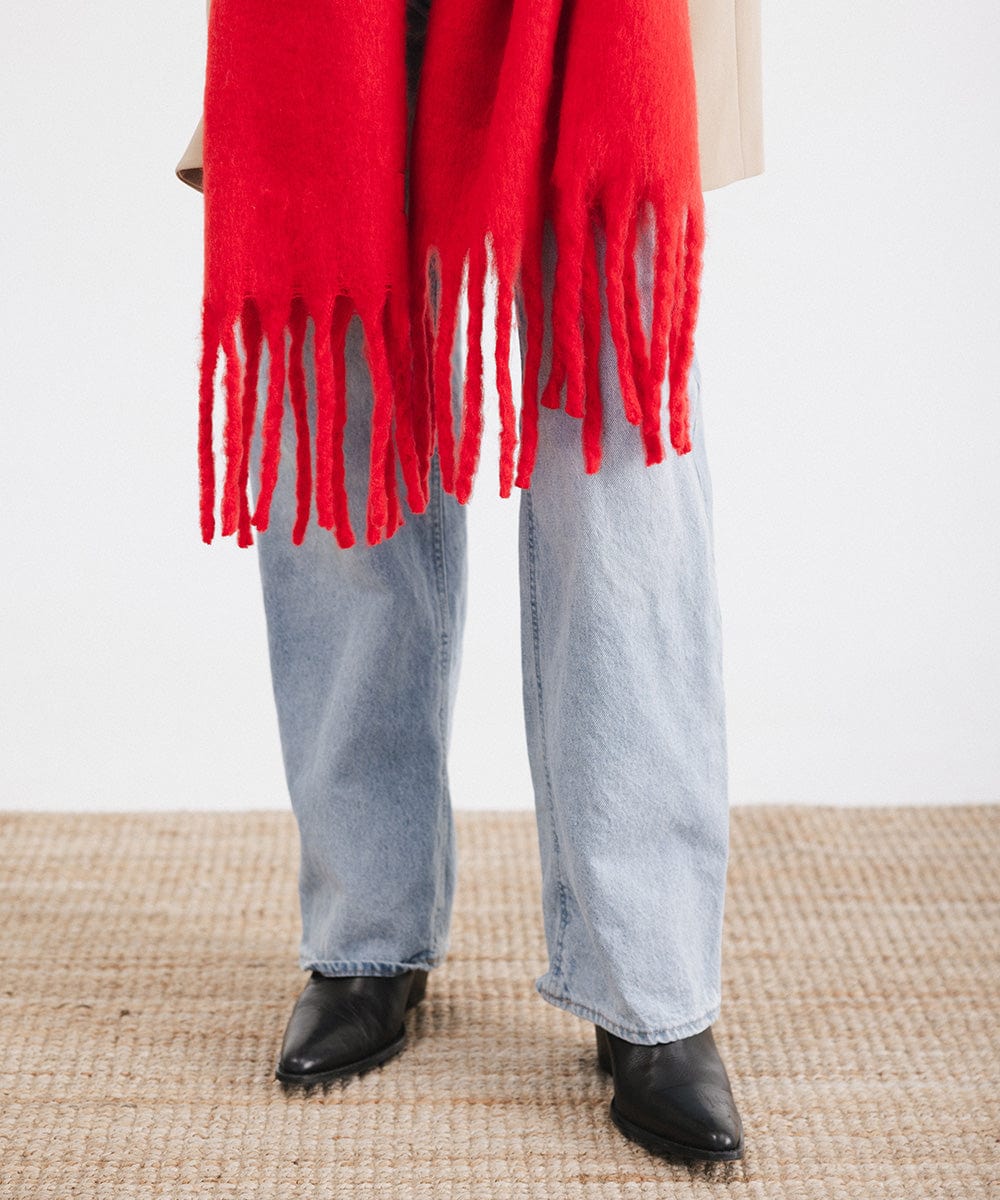 Soft & Chunky Mik Oversized Knit Scarf for Women - Winter Warm Fashion Accessory - Perfect for Cold Weather, Travel & Outdoor Activities
