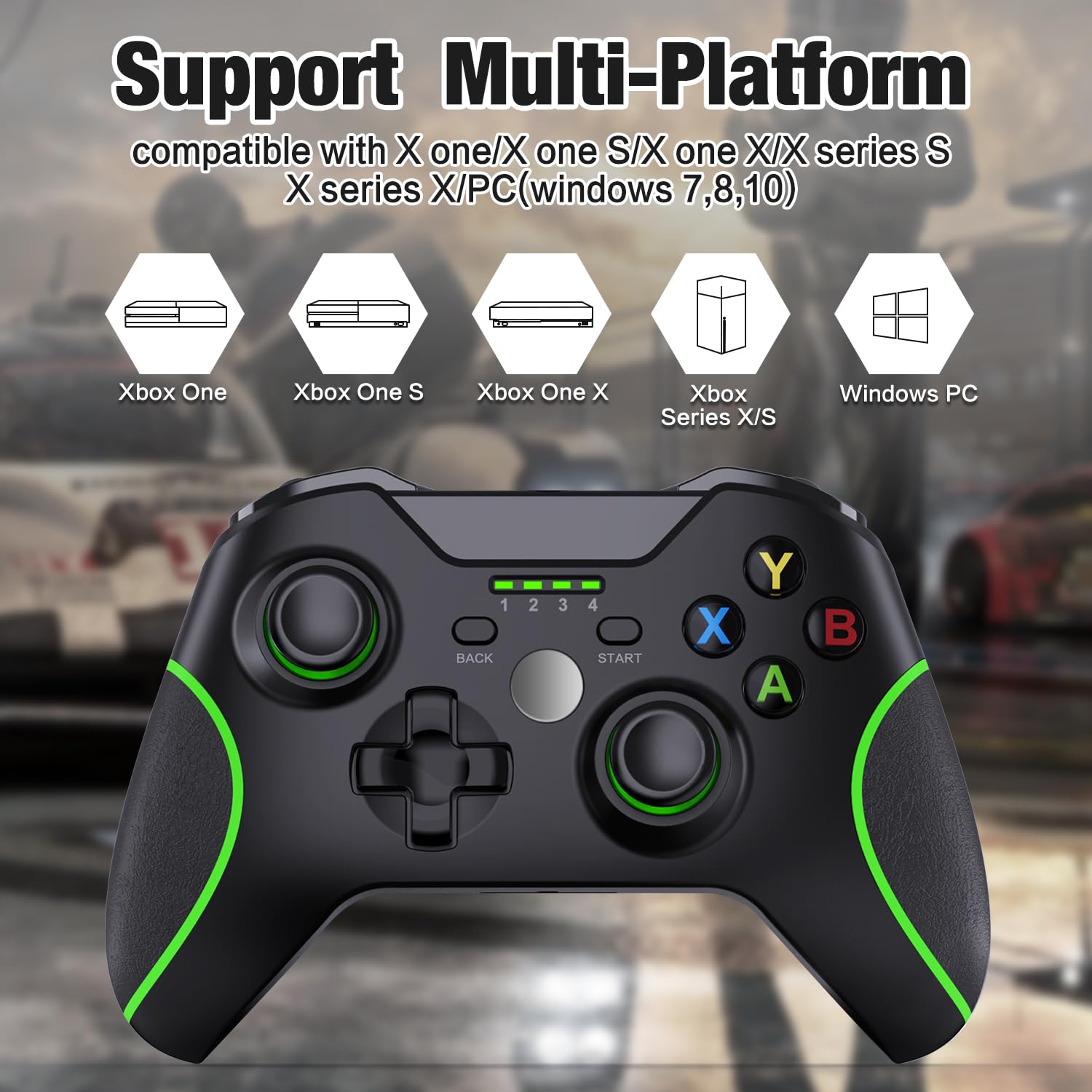 SANGDER Wireless Gaming Controller for Xbox One, Xbox Series X/S, PC - 2.4GHz Wireless Gamepad with Audio Jack | Perfect for Multiplayer Gaming, Streaming & Long Gaming Sessions