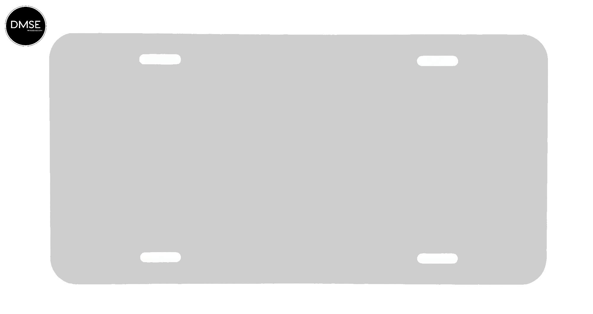 Customizable Blank Aluminum License Plate - 0.5mm Thick US Standard 12
