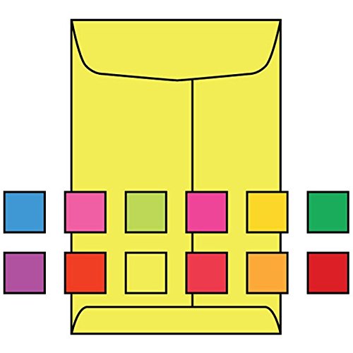 500 Open End Catalog Envelopes 10x13 Inches - 28lb Acid Free Bright Lemon Color - Center Seam for Business Mailings, Invoices & Office Documents