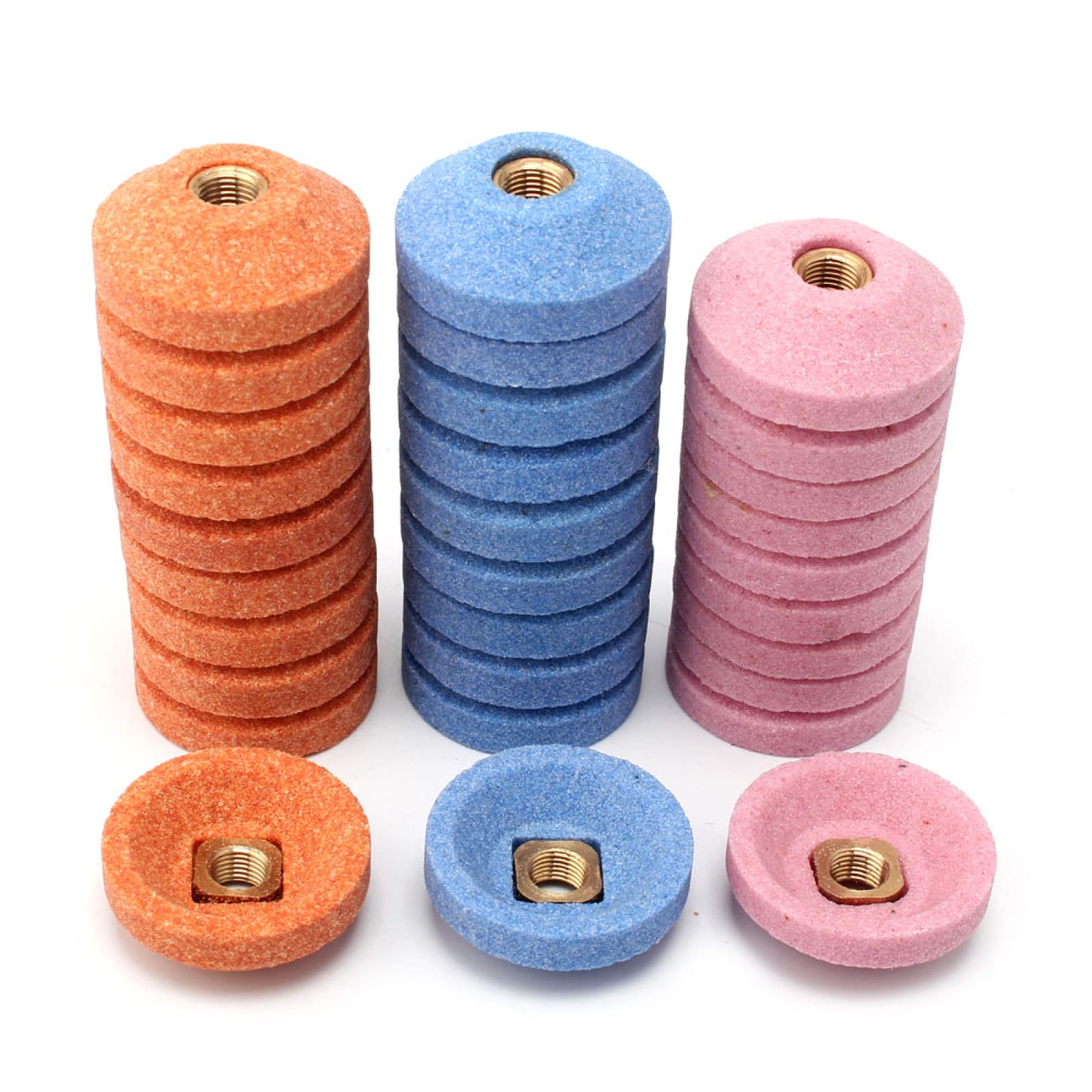 10PCS 30mm Abrasive Grinding Discs for Angle Grinder - 80/120/150 Grit - Metalworking & Polishing - Perfect for DIY, Auto Repair & Woodworking Projects