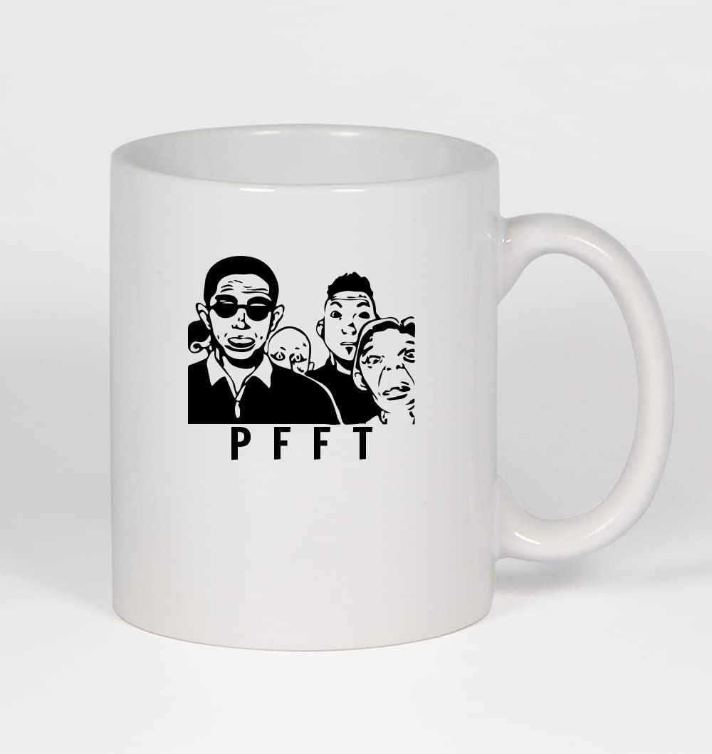 Anime F - 11oz White Ceramic Coffee Mug with Handle | Cute Japanese Cartoon Design | Perfect for Home, Office & Gift Giving