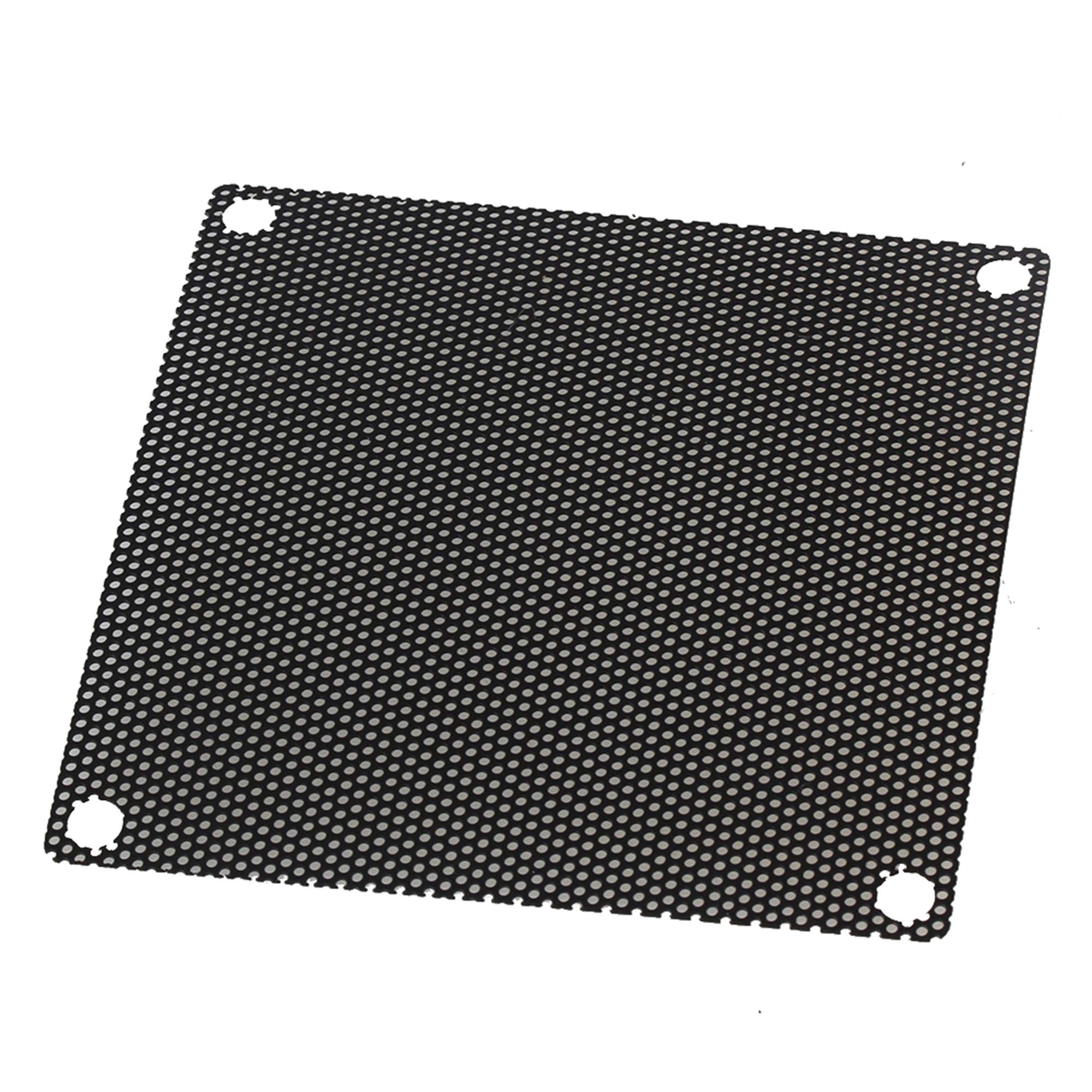 80mm Black PVC PC Fan with Filter Mesh - 10 Pack for Computer Case Cooling
