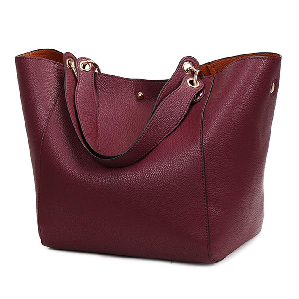Stylish Large PU Leather Tote Bag for Women - Waterproof Shoulder Bag & Top Handle Work Purse - Perfect for Office, Shopping & Travel Accessories