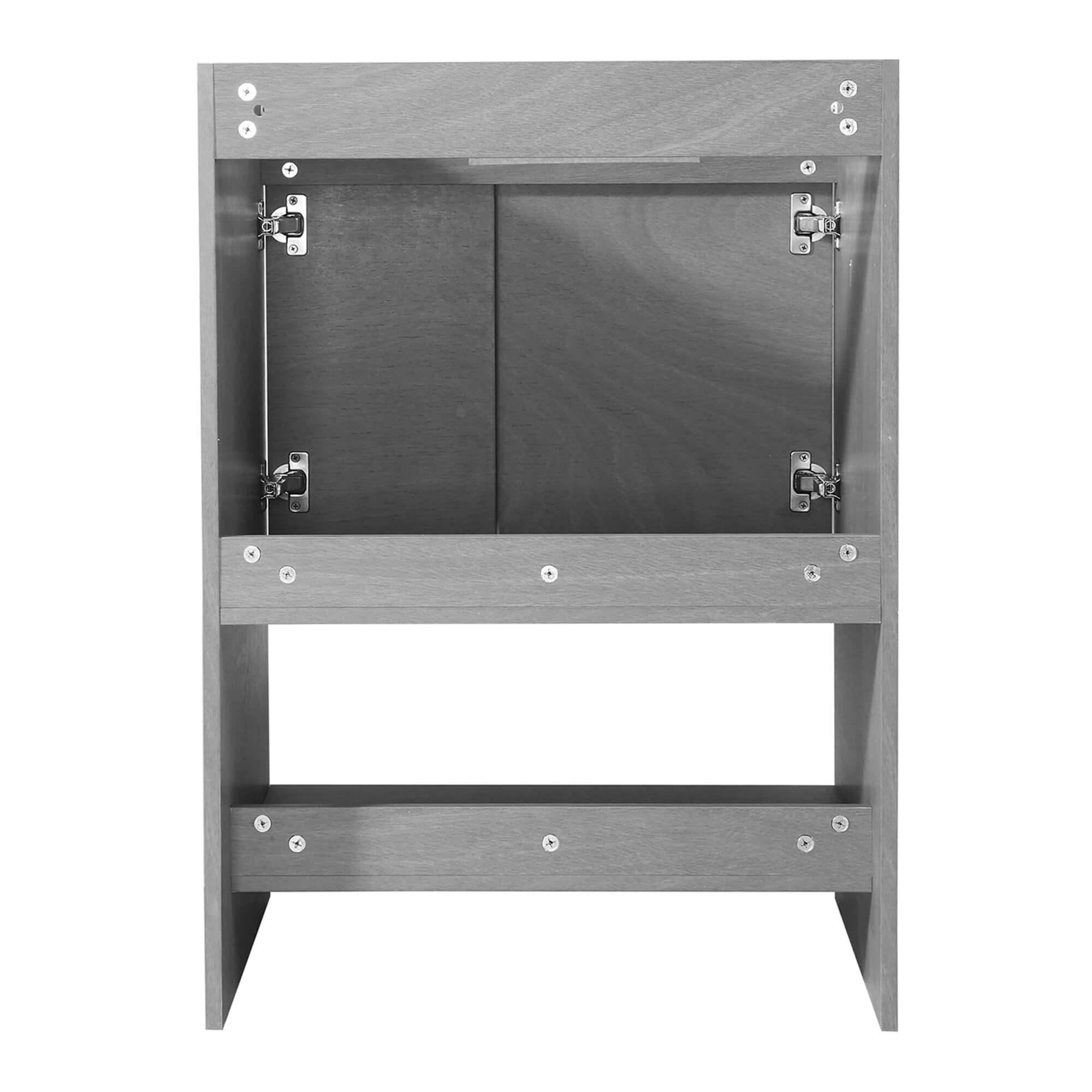 Fine Fixtures Phoenix 24 Inch Bathroom Vanity with Sink - Modern Grey Vanity Set with Soft-Close Doors & Storage Drawers | Durable Construction for Small Bathrooms | Perfect for Apartments, Guest Baths & Powder Rooms (Assembly Required)