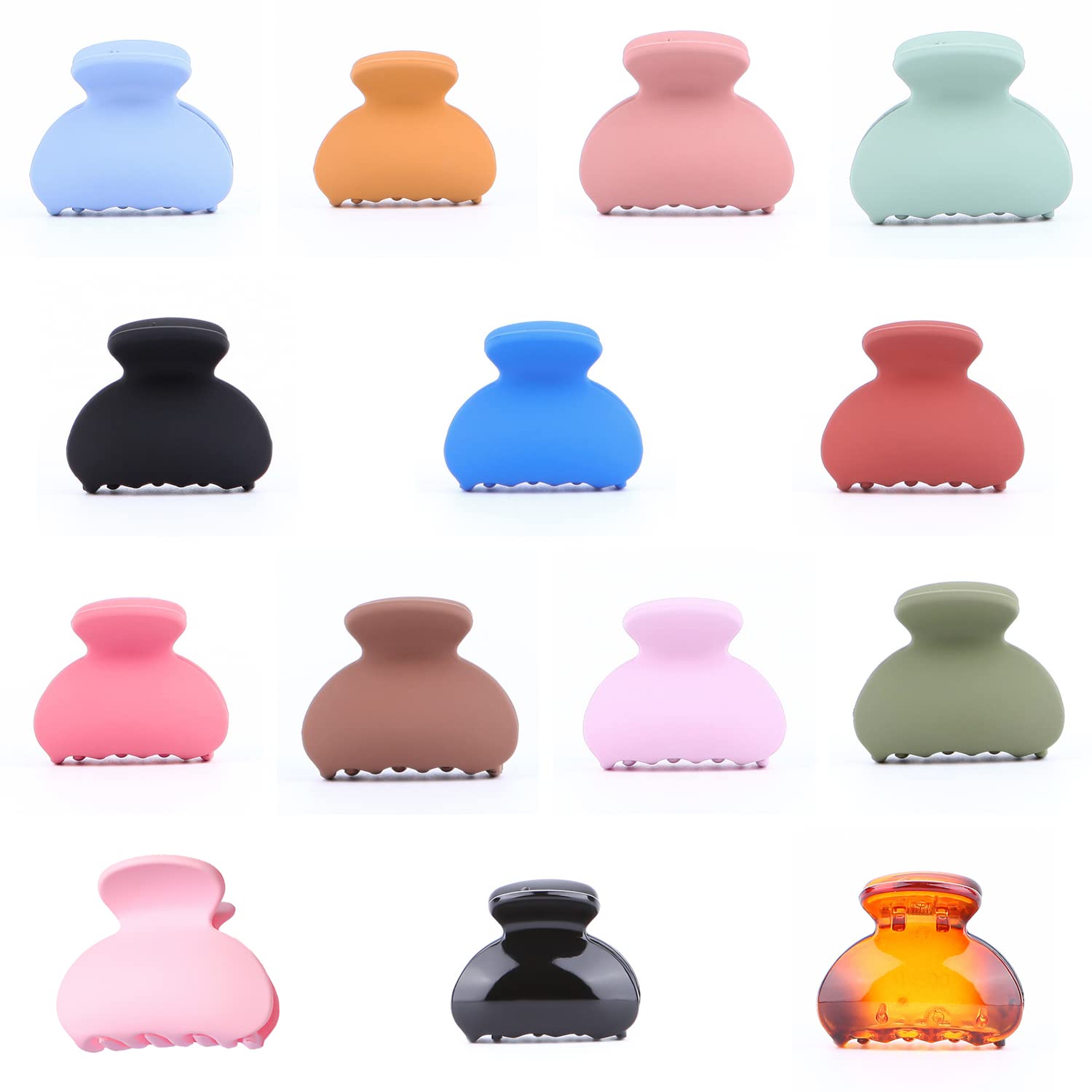 14 Pcs Matte Hair Claw Clips - Non-Slip Fashion Banana Clips for All Hair Types (4cm, Candy Colors) | Perfect for School, Work, Gym & Everyday Styling