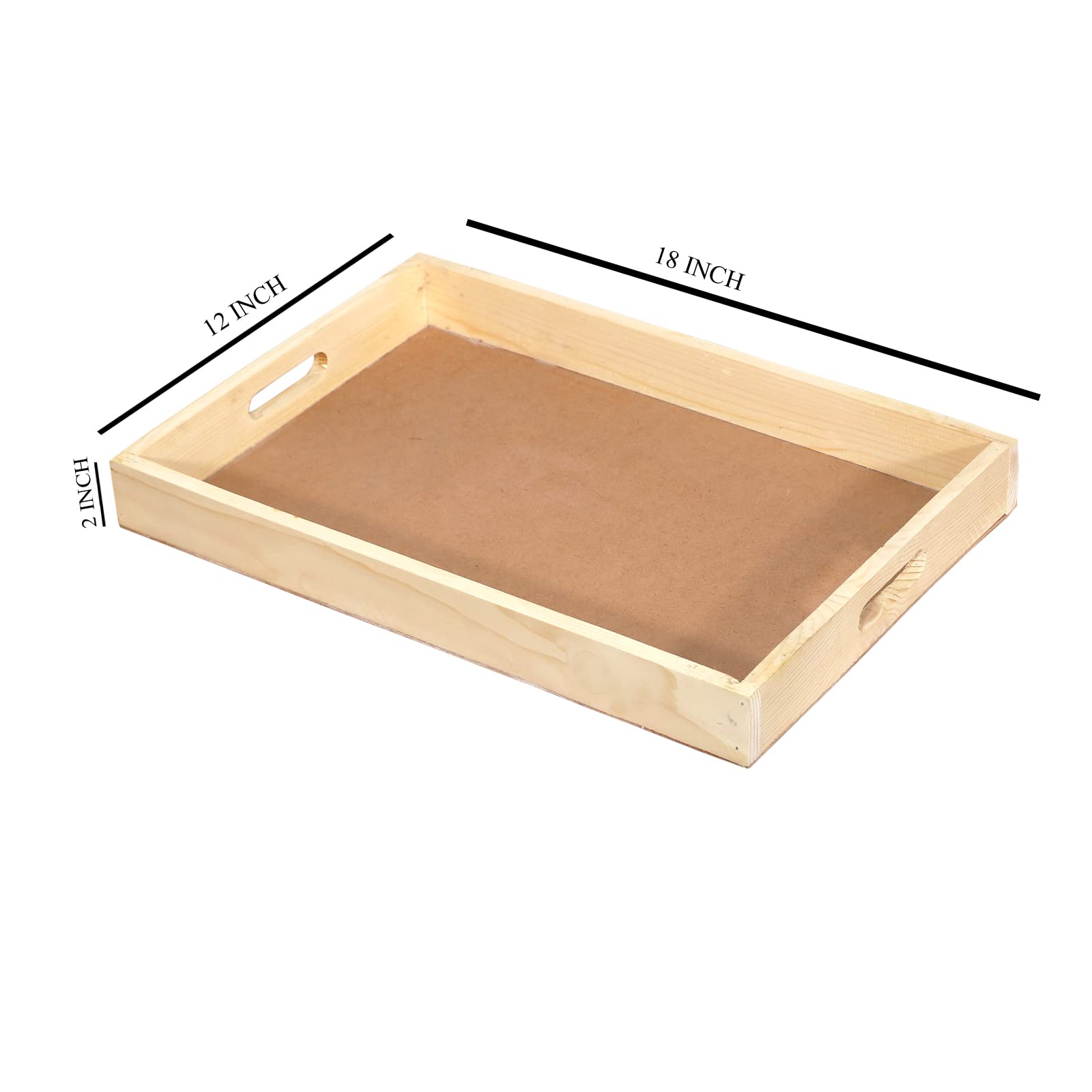 Elegant Pine Wood Tray for Gift Baskets - Perfect for Home Decor, Wedding Anniversary, Christmas, Thanksgiving, Valentine's Day, Birthday, Mother's Day & Holiday Gifts - Ideal for Dining Table Centerpiece, Jewelry Organizer or Bathroom Decor