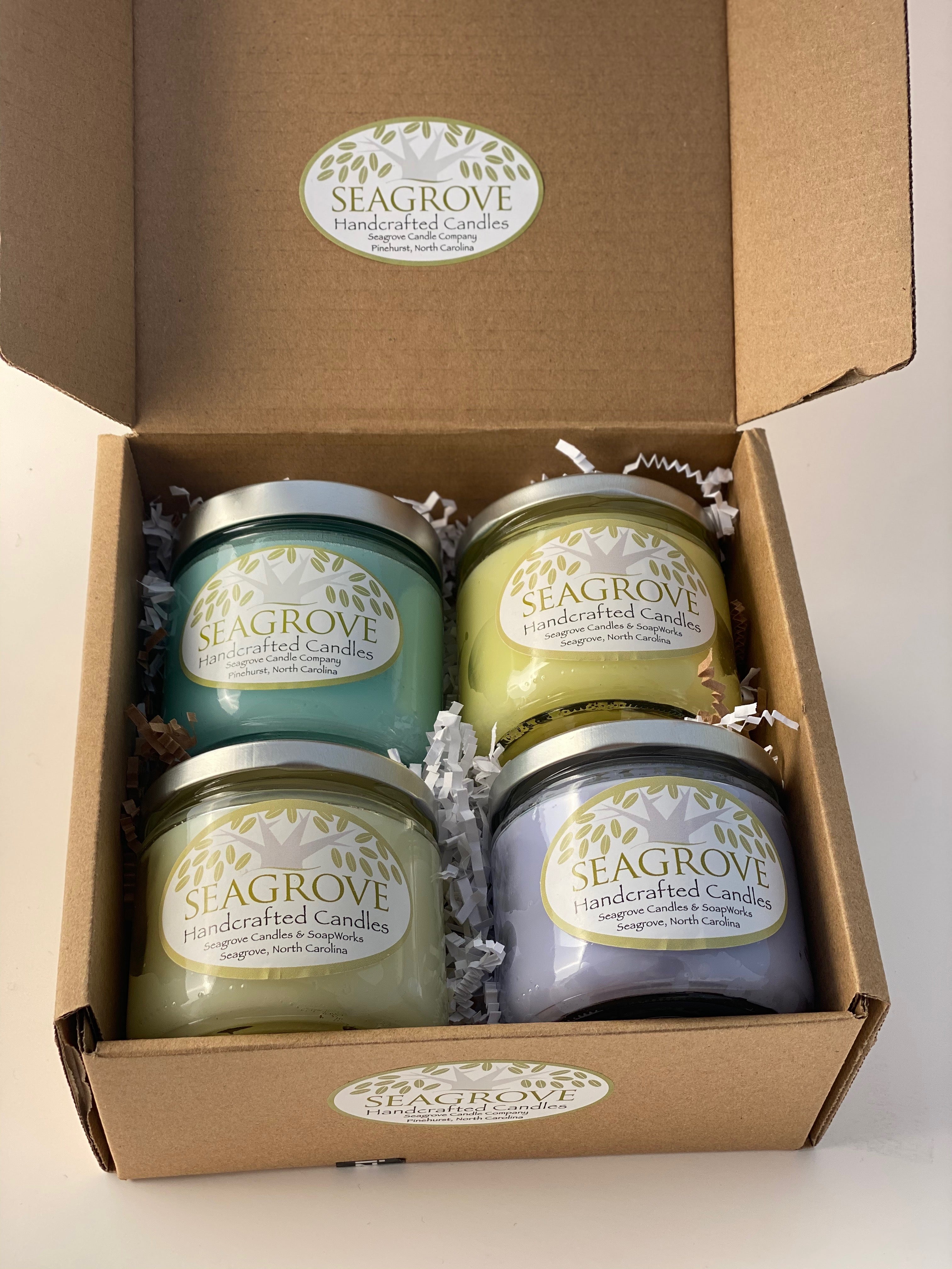 Beach Collection Scented Candles Gift Set - Tropical Coconut & Ocean Breeze Aromatherapy Candles for Home, Spa, Yoga & Relaxation