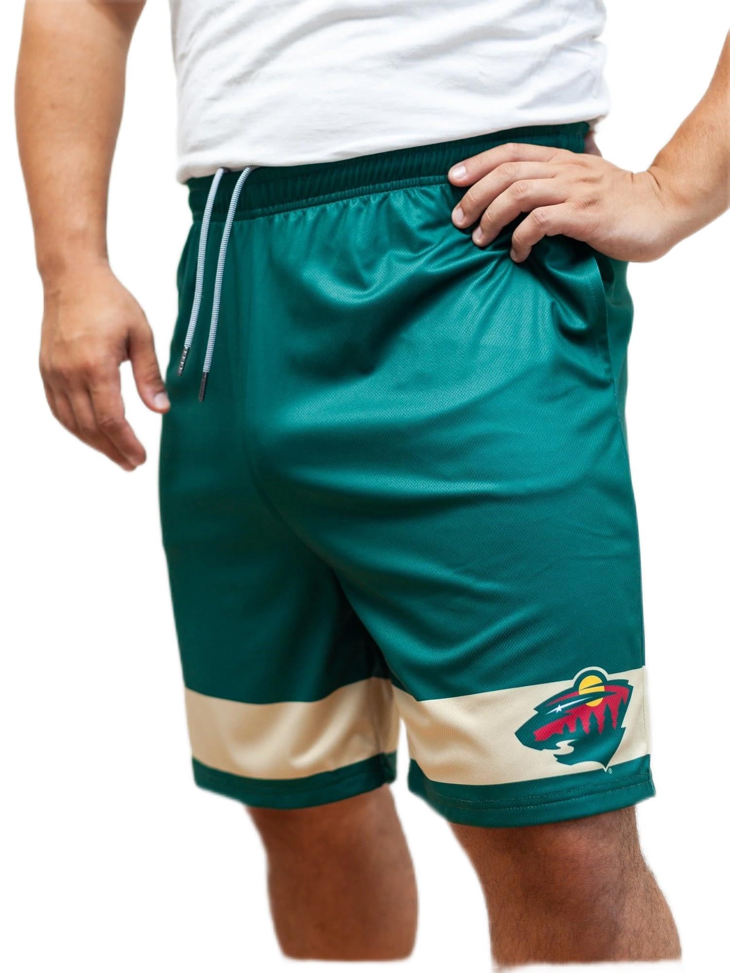 Minnesota Wild Mesh Hockey Shorts for Men - Breathable & Comfortable Hockey Apparel - Perfect for Games, Practice & Casual Wear