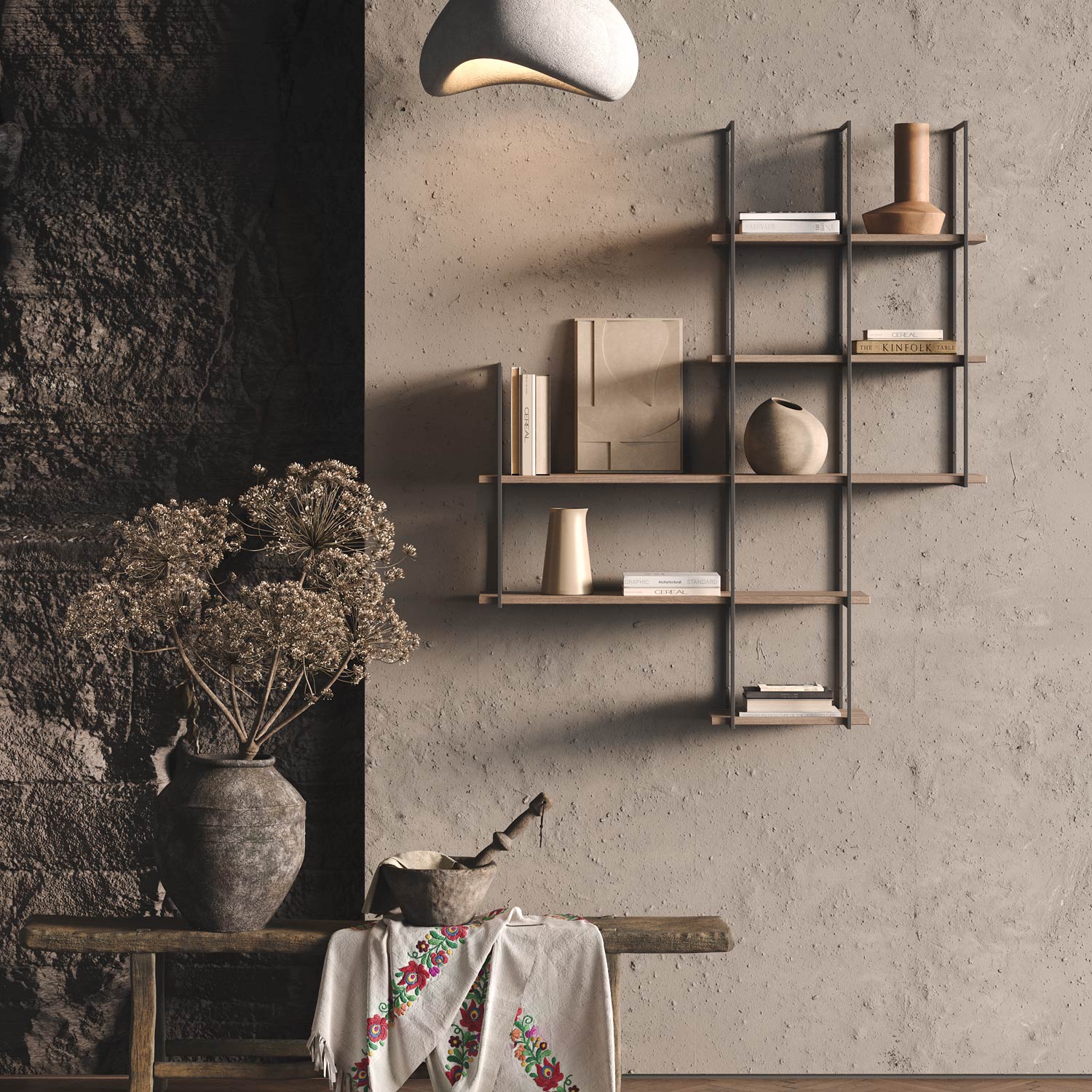 Lloyd Hatch Grey 3 Tiered Shelf - Rustic Wooden Storage Organizer for Bathroom, Kitchen, Living Room | Space Saving Home Decor & Display Stand