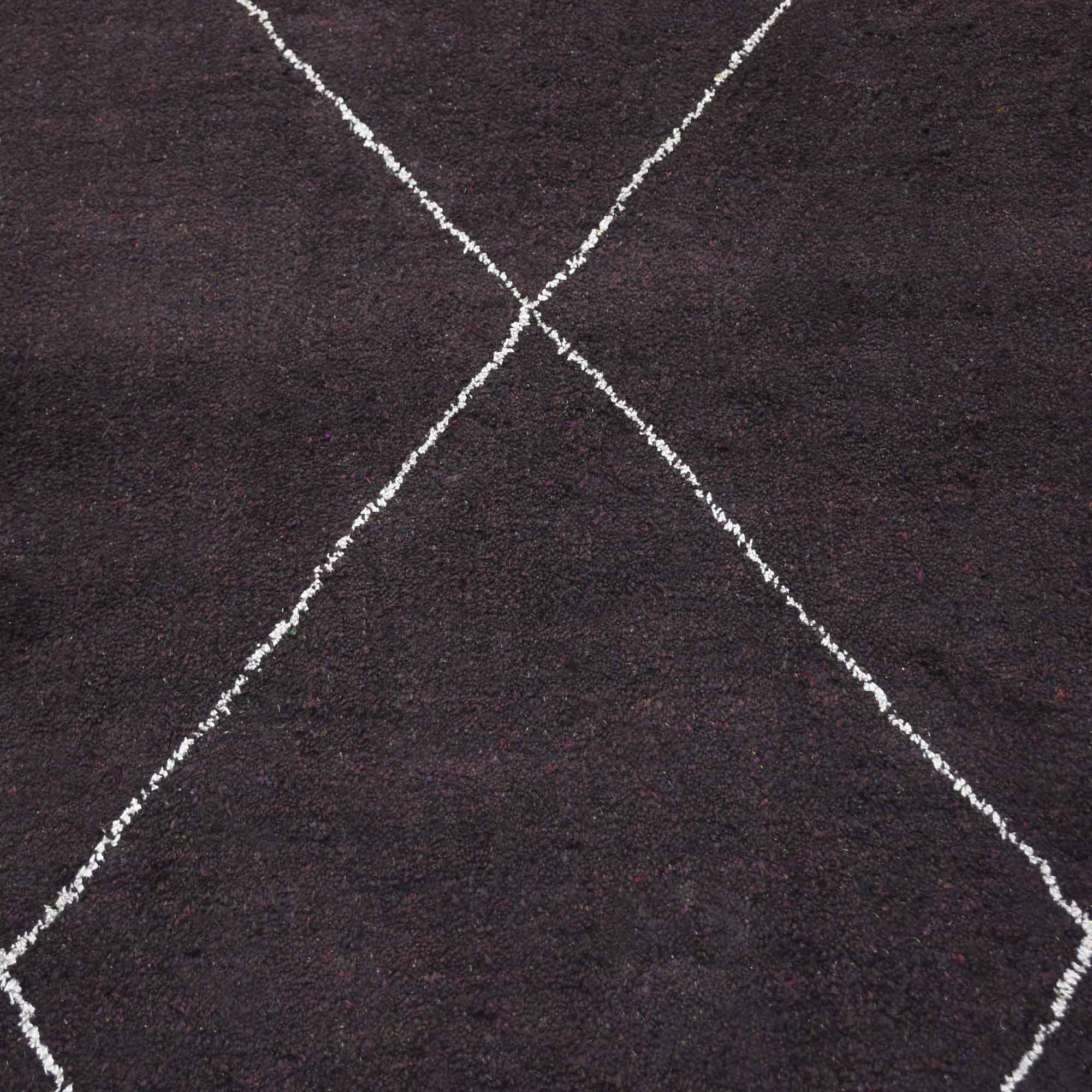 Handmade Geo Hand Knotted Wool Rug - Bohemian Chic Area Rug for Living Room, Bedroom & Home Decor - Non-Slip Durable Floor Carpet (5'x8')