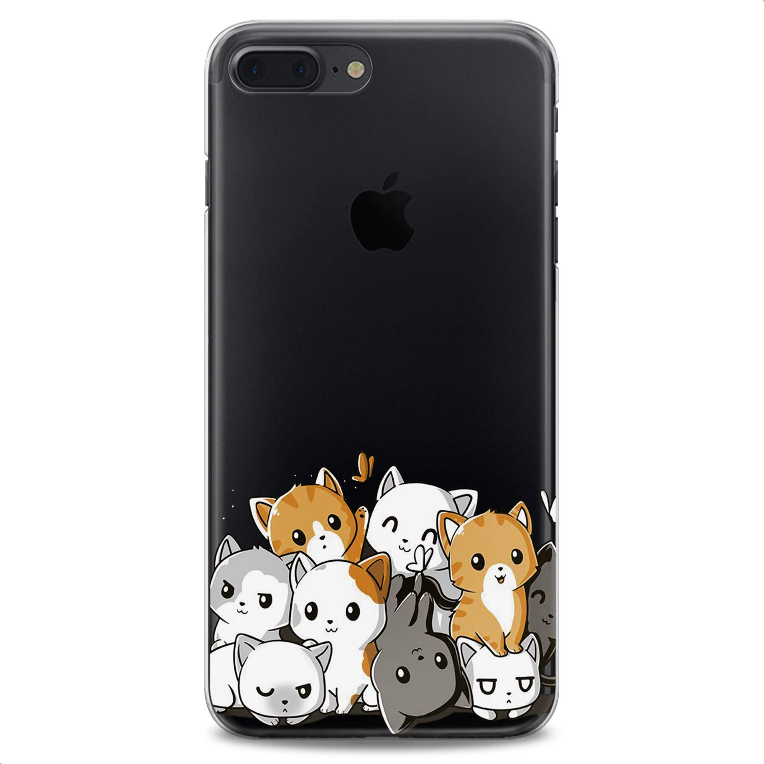 Premium TPU Phone Case for iPhone 16/15/14/13/12/11 Pro Max/Plus/Mini/XS/XR/X/8/7/6/5/SE - Cute Kawaii Cat Design with Slim Flexible Silicone Protection | Perfect for Kids, Teens & Animal Lovers - School, Work & Everyday Use