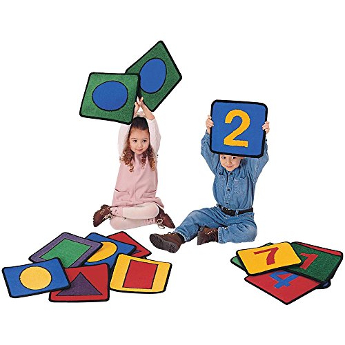 Educational Shape and Number Squares for Kids - Set of 20 Learning Math Toys | Perfect for Preschool Classroom, Homeschool Activities & Early Childhood Development