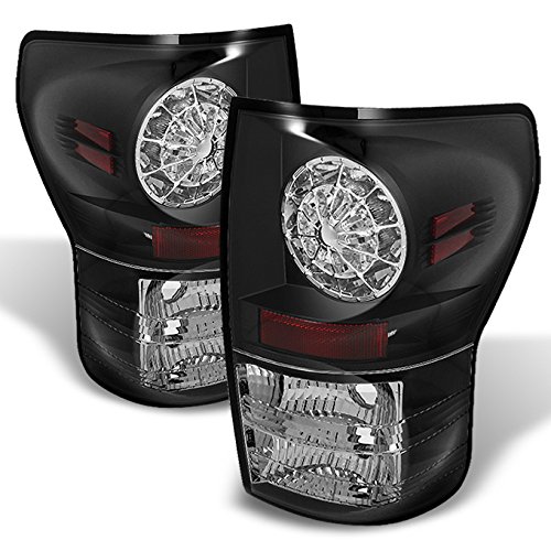 AKKON Black Bezel LED Tail Lights Brake Lamps Replacement Pair for 2007-2013 Toyota Tundra Pickup Truck - Upgrade Your Truck's Style & Safety for Night Driving and Off-Road Adventures
