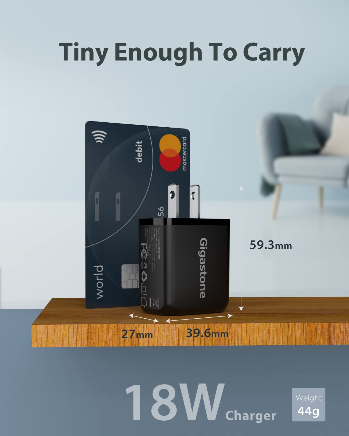 Gigastone 18W USB Wall Charger 2-Pack with QC 3.0 Fast Charging | Qualcomm Certified | Compatible with iPhone, iPad, Samsung, LG, HTC | Perfect for Home, Office & Travel Charging Needs