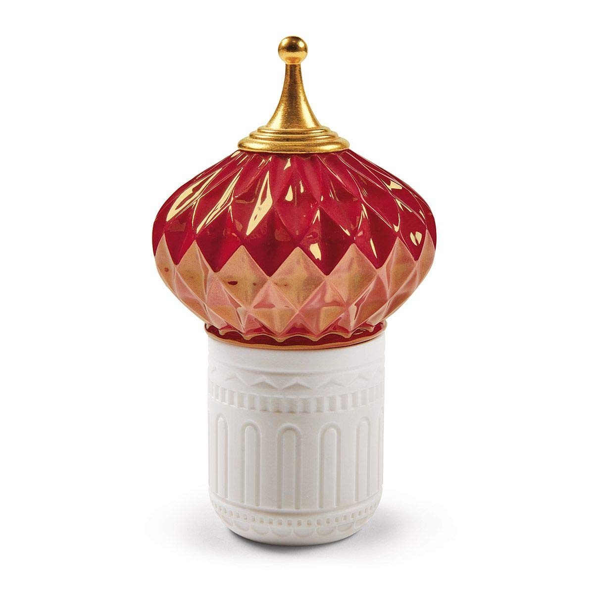Lladro Purple Spire Candle Holder with 1001 Lights - Open Edition 01040169 | Elegant Home Decor for Dining Table, Wedding Centerpiece & Holiday Display