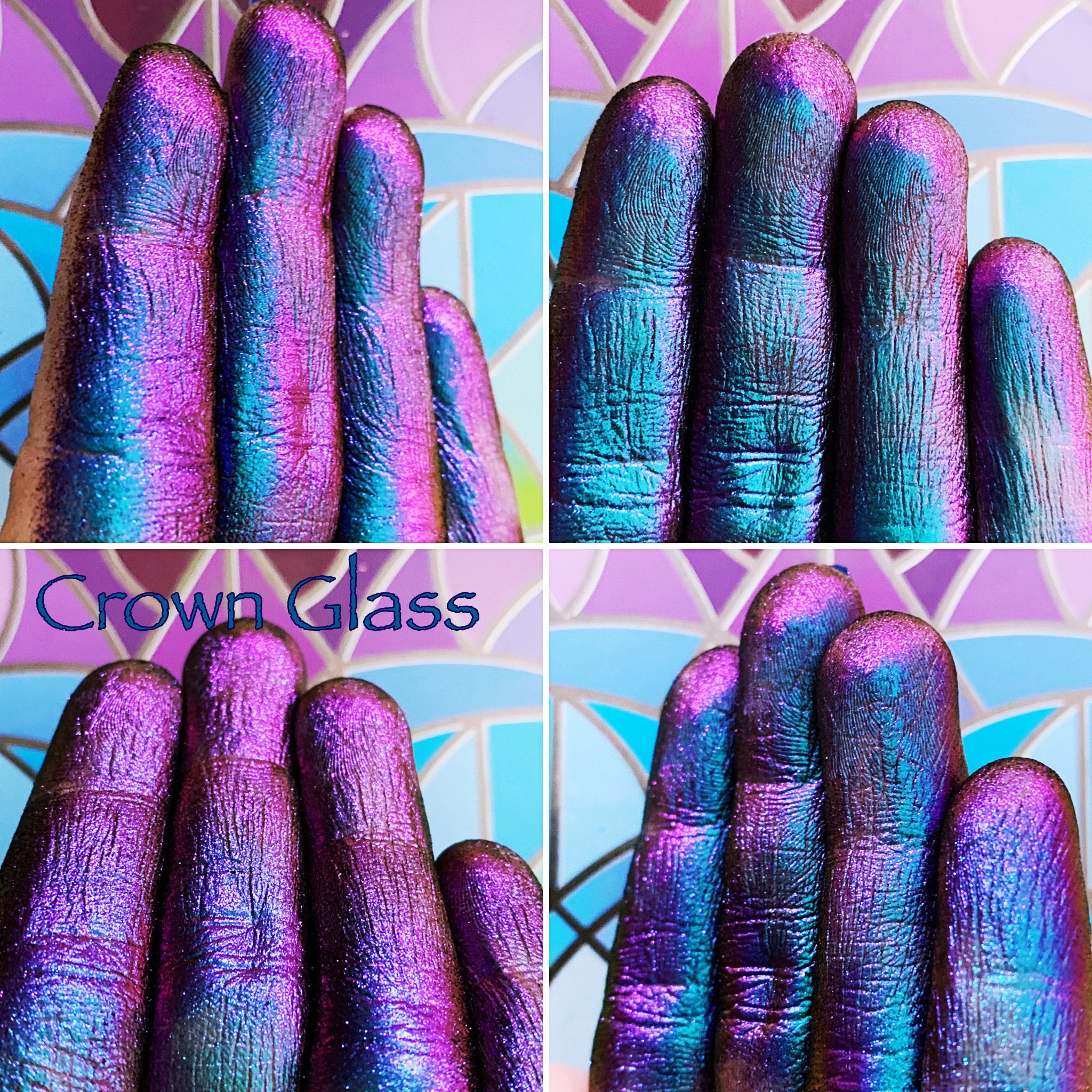 Crown Glass Multichrome Eyeshadow - Jewel-Toned Pressed Pigment Makeup for Stunning Eye Looks | Perfect for Parties, Date Nights & Special Occasions