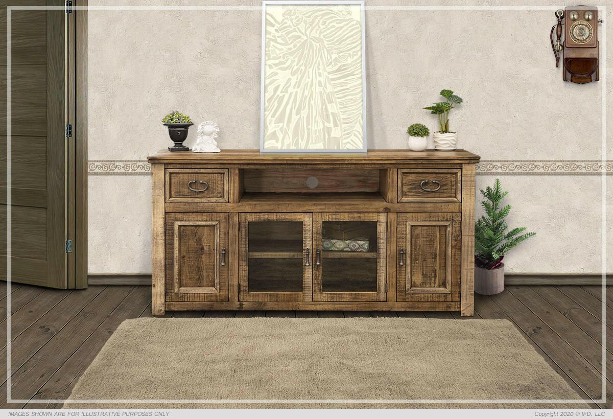 Montana TV Stand IFD1141STN70 - Modern Wood Entertainment Center with Storage for Living Room, Bedroom & Home Theater