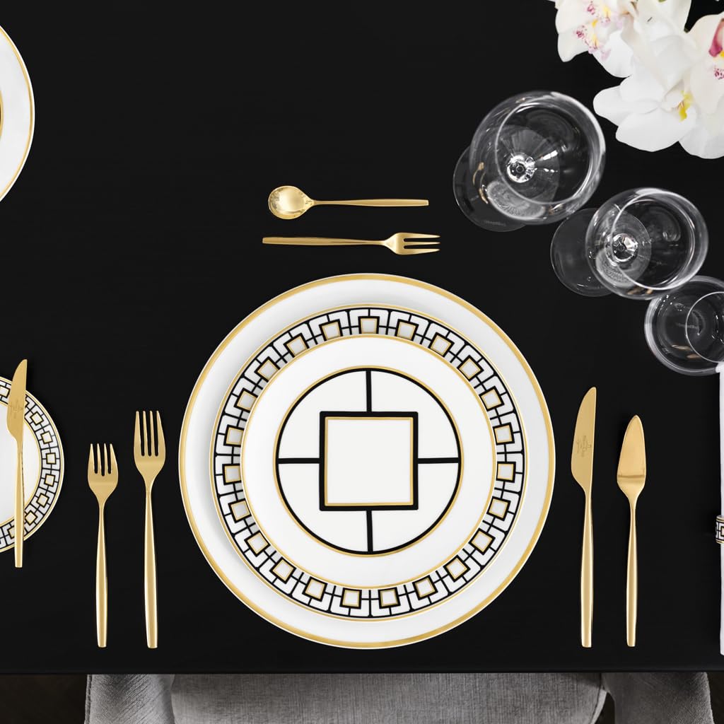 MetroChic 5-Piece Dinnerware Set - Elegant Table Setting for Family Dinners, Parties & Special Occasions