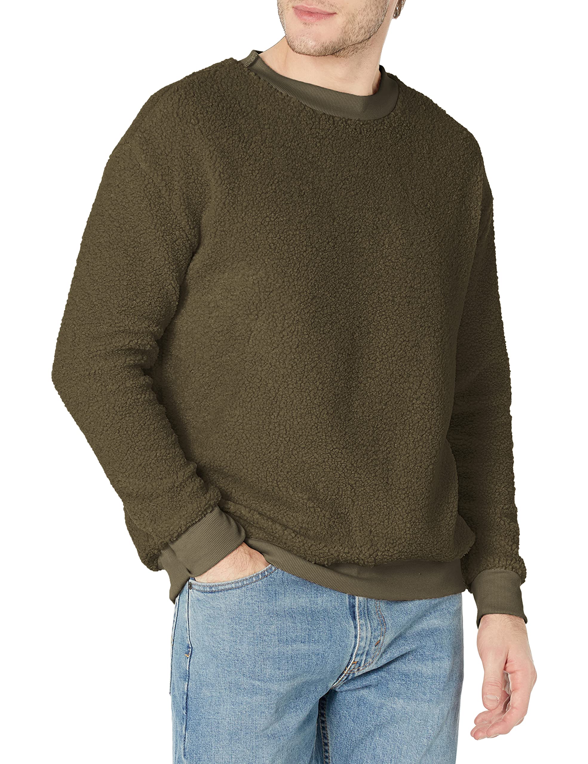 Charles River Apparel Women's Oversized Sherpa Crew Sweatshirt - Cozy Fleece Pullover for Winter, Casual Loungewear & Outdoor Activities