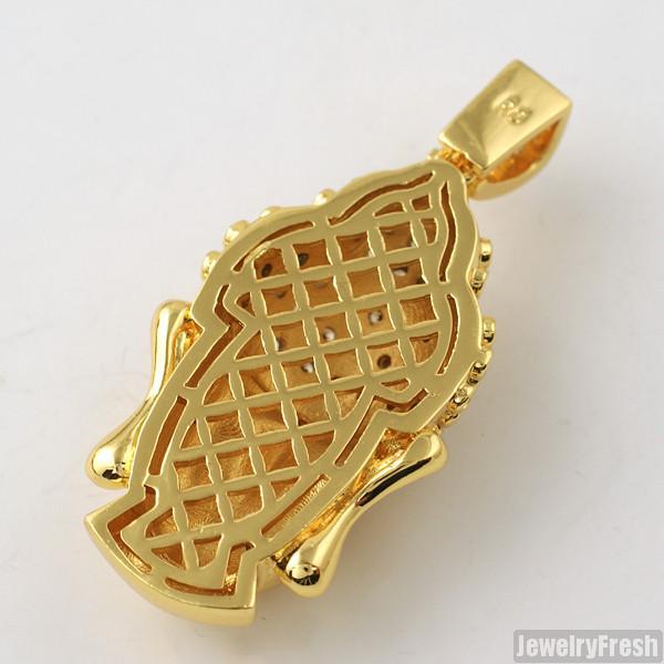 3D Gold-Plated CZ Buddha Head Pendant Necklace for Men & Women - Spiritual Jewelry for Meditation, Yoga & Buddhist Gifts