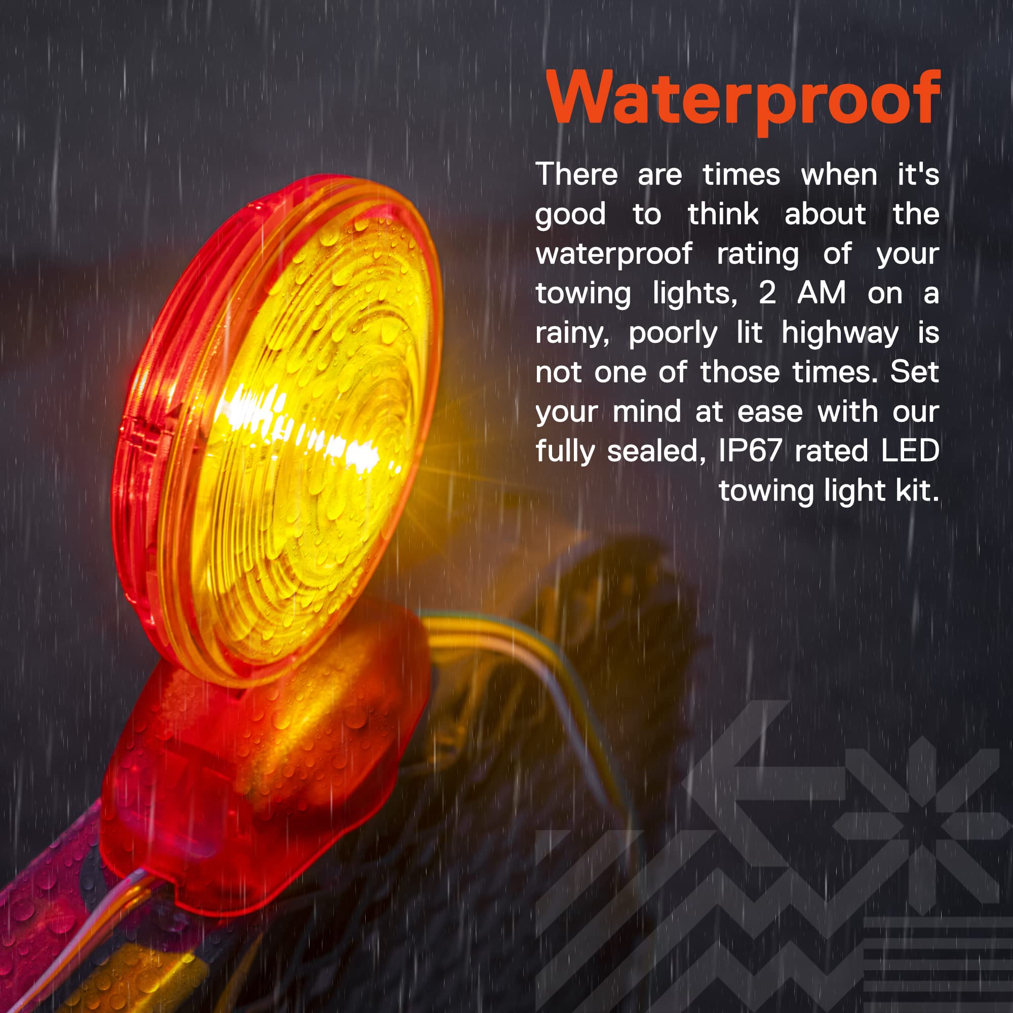 True MODS 20-Inch Magnetic Red/Amber LED Trailer Tail Light Kit - DOT FMVSS-108 & SAE STIP Certified, IP67 Waterproof, 55lb Strong Magnet - Turn Signal, Brake & Parking Lights for Trucks, RVs, Boats, Cars & Bike Trailers - Perfect for Night Towing & Off-Road Adventures