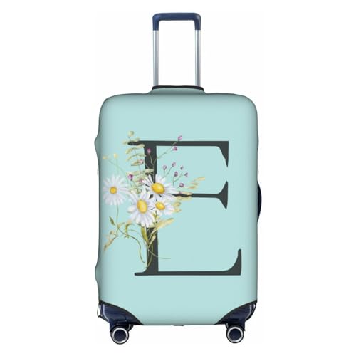 Black Letter E Boho Floral Flowers Leaves