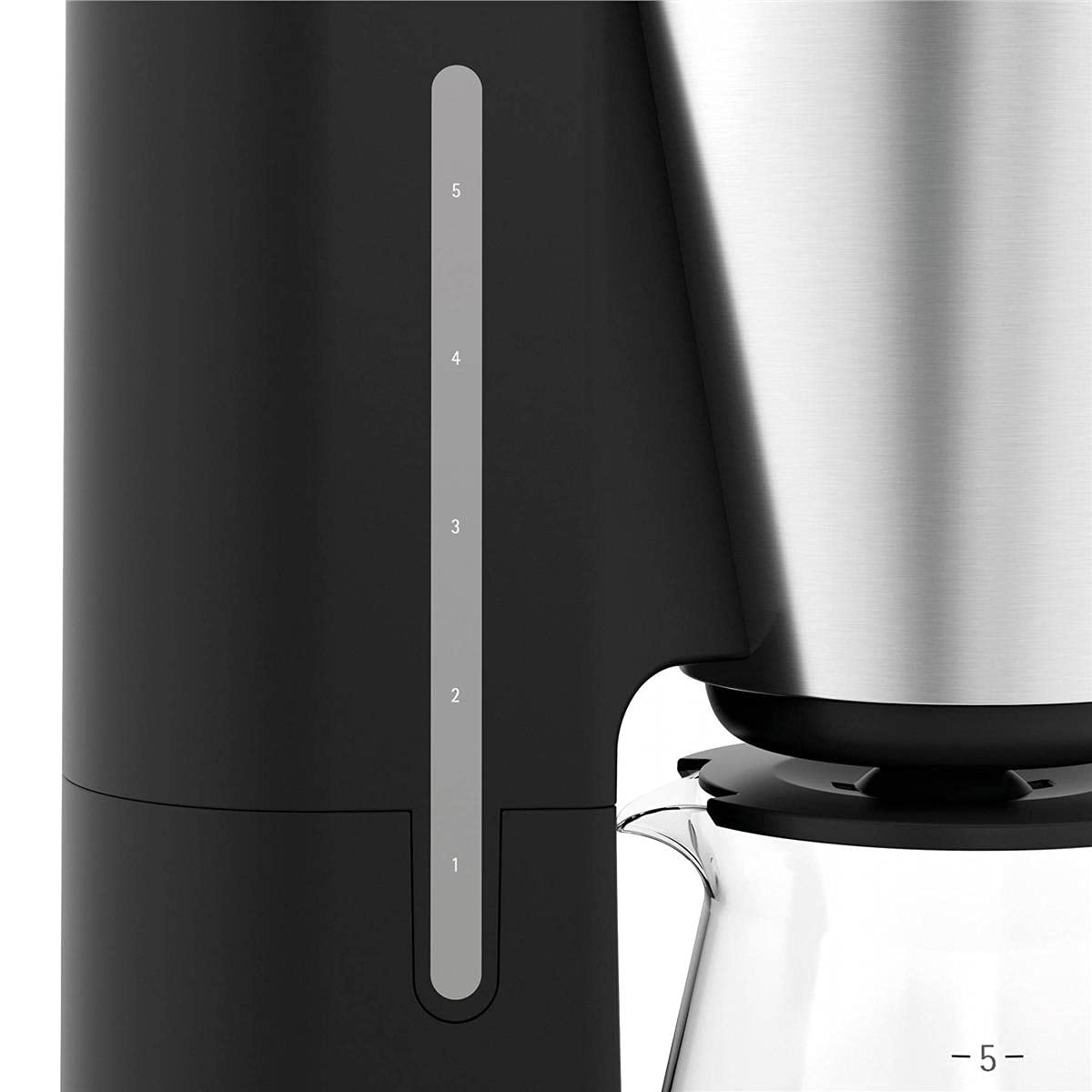 WMF KITCHENminis 0.6L Freestanding Drip Coffee Maker - 5 Cups, Black & Stainless Steel - Perfect for Home, Office, and Small Kitchens